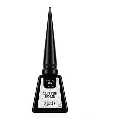Apres HypnoGel Platinum 15ml - Long-Lasting Nail Gel Polish with Glitter Bomb Effect | Perfect for Salon, DIY Manicures & Special Occasions