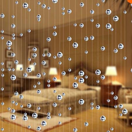5 Strings 78 Inches Crystal Glass Bead Curtain - Luxury String Curtains for Living Room, Bedroom, Window & Door Decor - Elegant Beaded Doorway Partition & Photo Backdrop for Home, Wedding, and Party Decorations