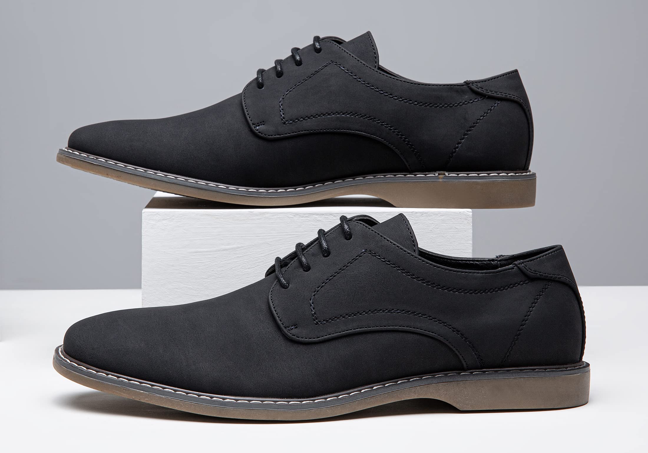Jousen Men's Retro Classic Business Casual Dress Shoes - Comfortable & Stylish for Office, Weddings & Formal Events