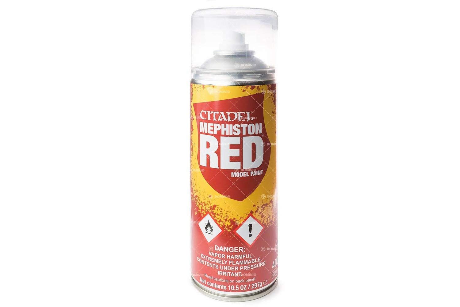 Games Workshop Mephiston Red Spray Paint - Fast Drying Acrylic Primer for Warhammer Miniatures & Tabletop Models - Perfect for Base Coating and Detail Work