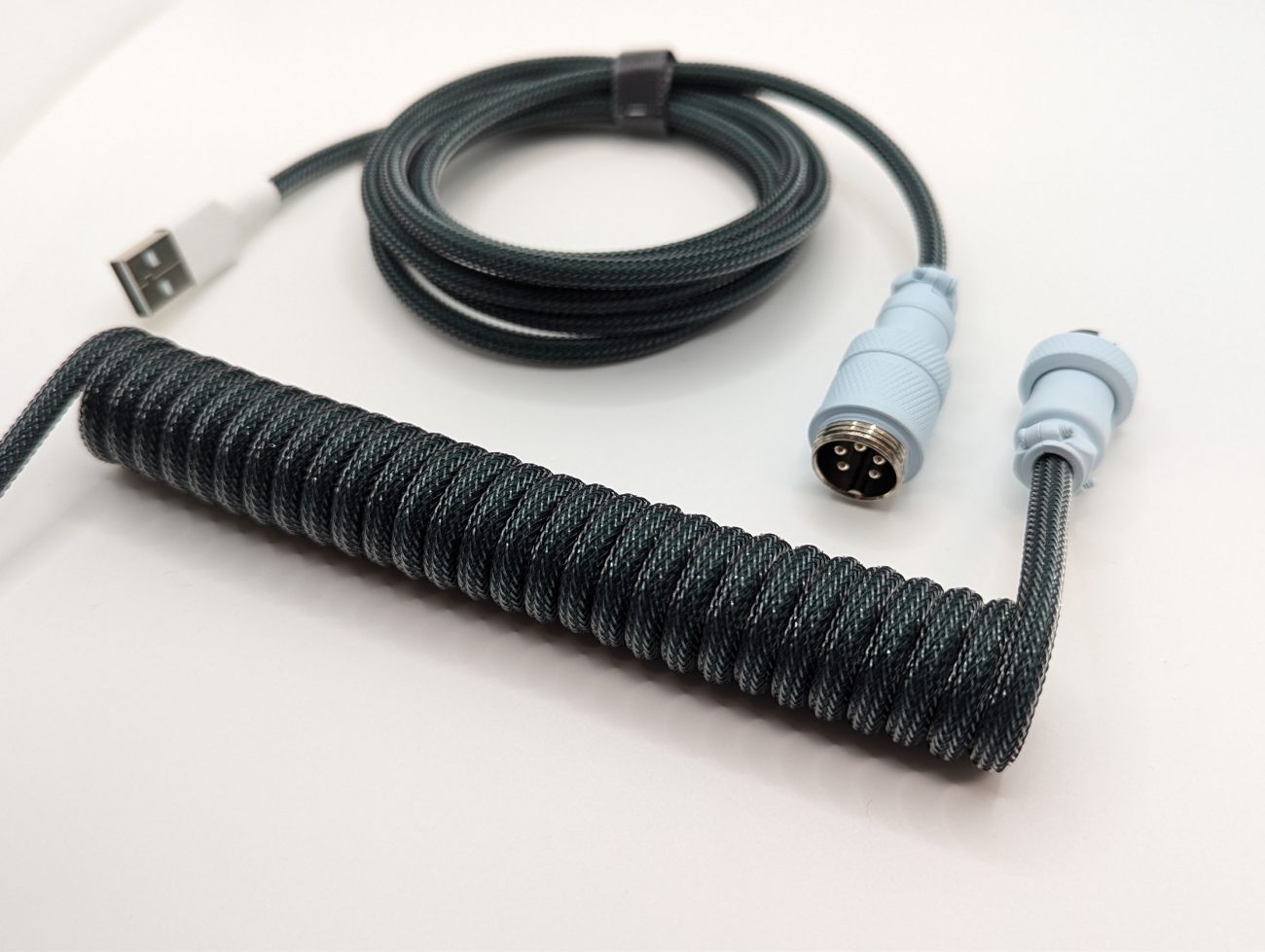 Premium Coiled USB Keyboard Cable - Aesthetic Botanical Design for Mechanical Keyboards | Perfect for Gaming, Typing & Office Setup