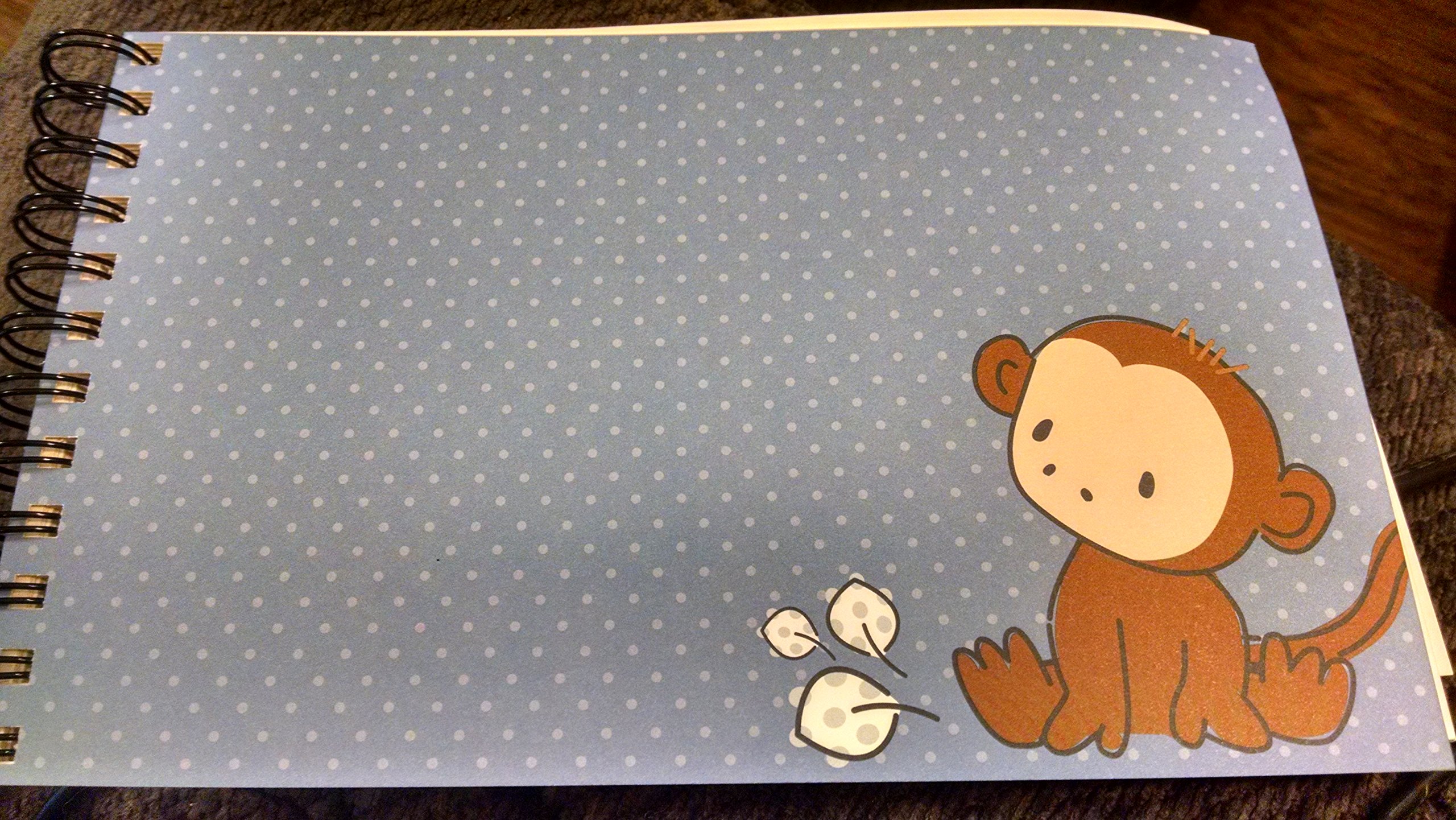 Monkey Zoo Friends Blank Journal & Scrapbook Album - Creative Writing Notebook for Kids, Travel Diary, Sketchbook, Memory Book - Perfect for School, Art Projects & Gift Giving