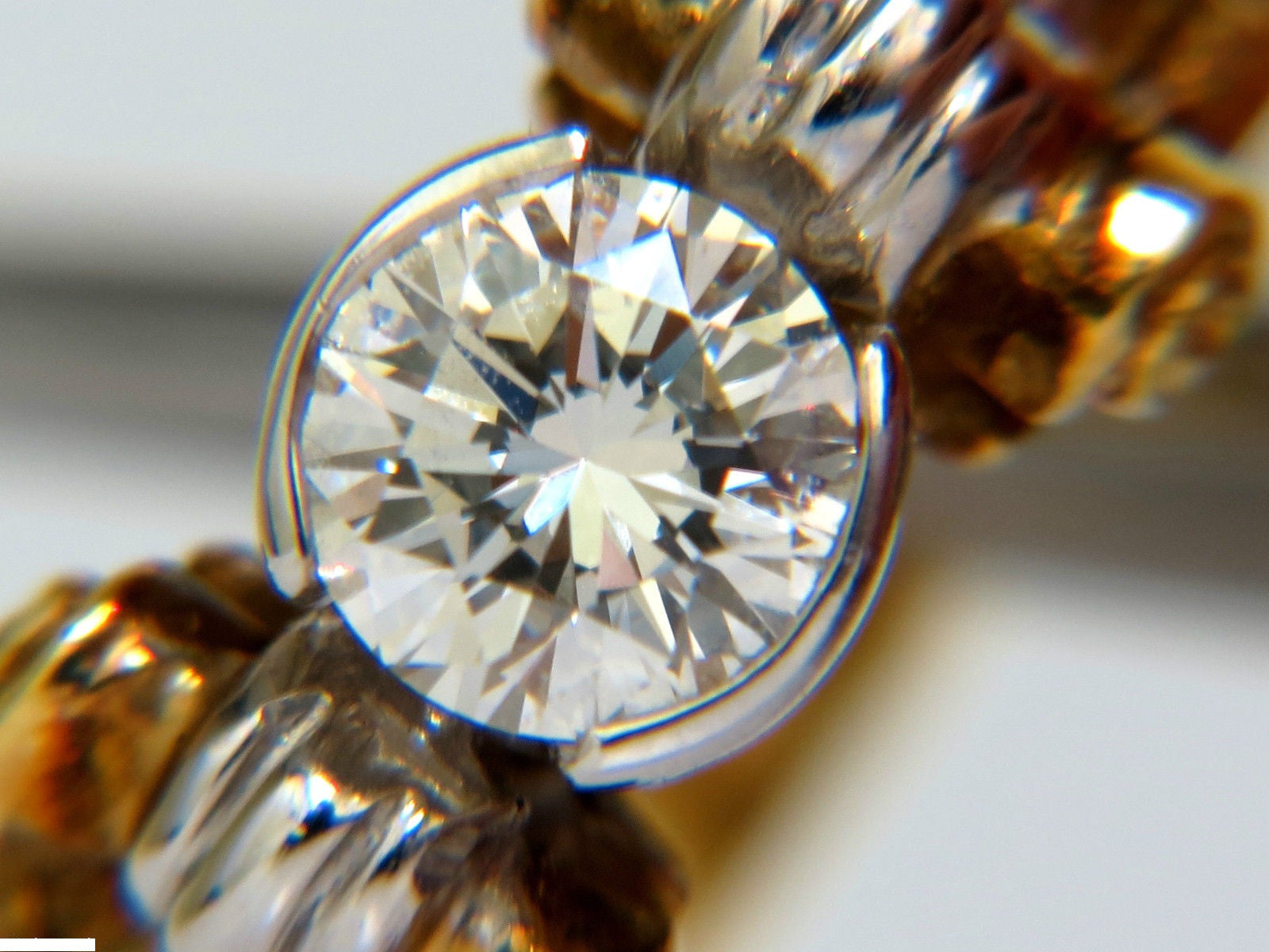 18KT .73CT Round Brilliant Diamond Ring with Venetian Prime Deco H/VS - Elegant Engagement, Wedding, or Anniversary Jewelry Gift for Women