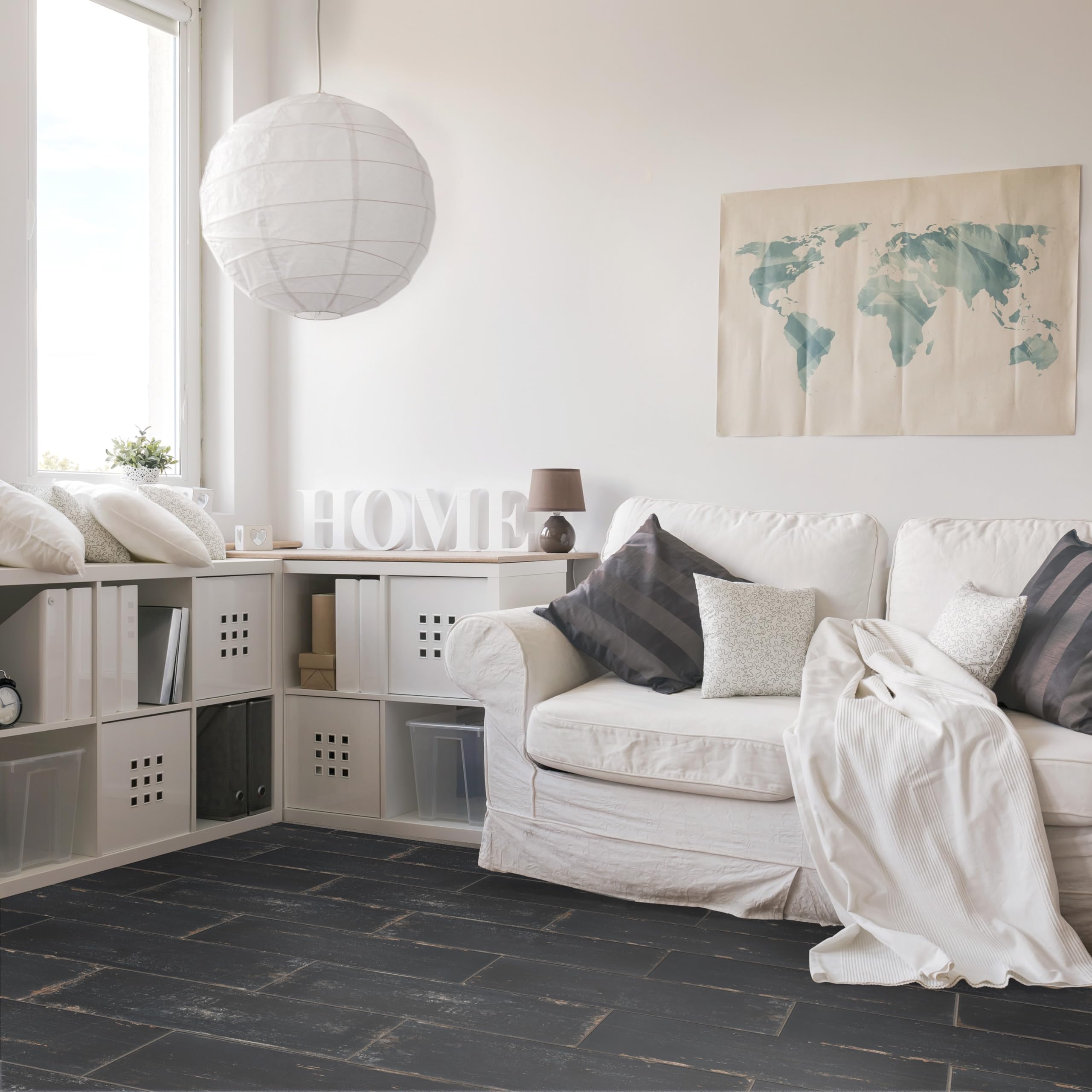 Merola Tile Retro Nero 8.25