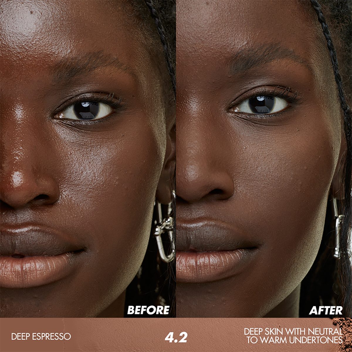 4.2 Deep Espresso HD Skin Setting Powder - Matte Finish, Oil Control & Long-Lasting Makeup | Perfect for Oily Skin, Photography & Everyday Wear