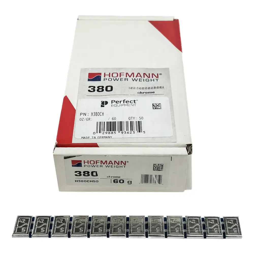 Hofmann Type 380 Chrome Adhesive Wheel Weights - Zinc, 5g (600 pcs) - Perfect for Auto Wheel Balancing & Tire Repair Shops