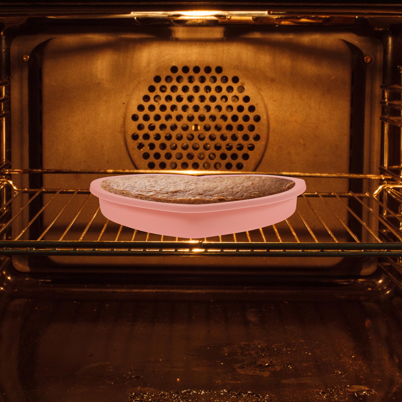 Hemoton 2-Pack 8 Inch Heart Shaped Silicone Cake Pans - Non-Stick Baking Molds for Chocolate, Jelly, Pudding, Soap & Candy - Oven, Microwave & Freezer Safe - Perfect for Valentine's Day, Mother's Day & Romantic Desserts
