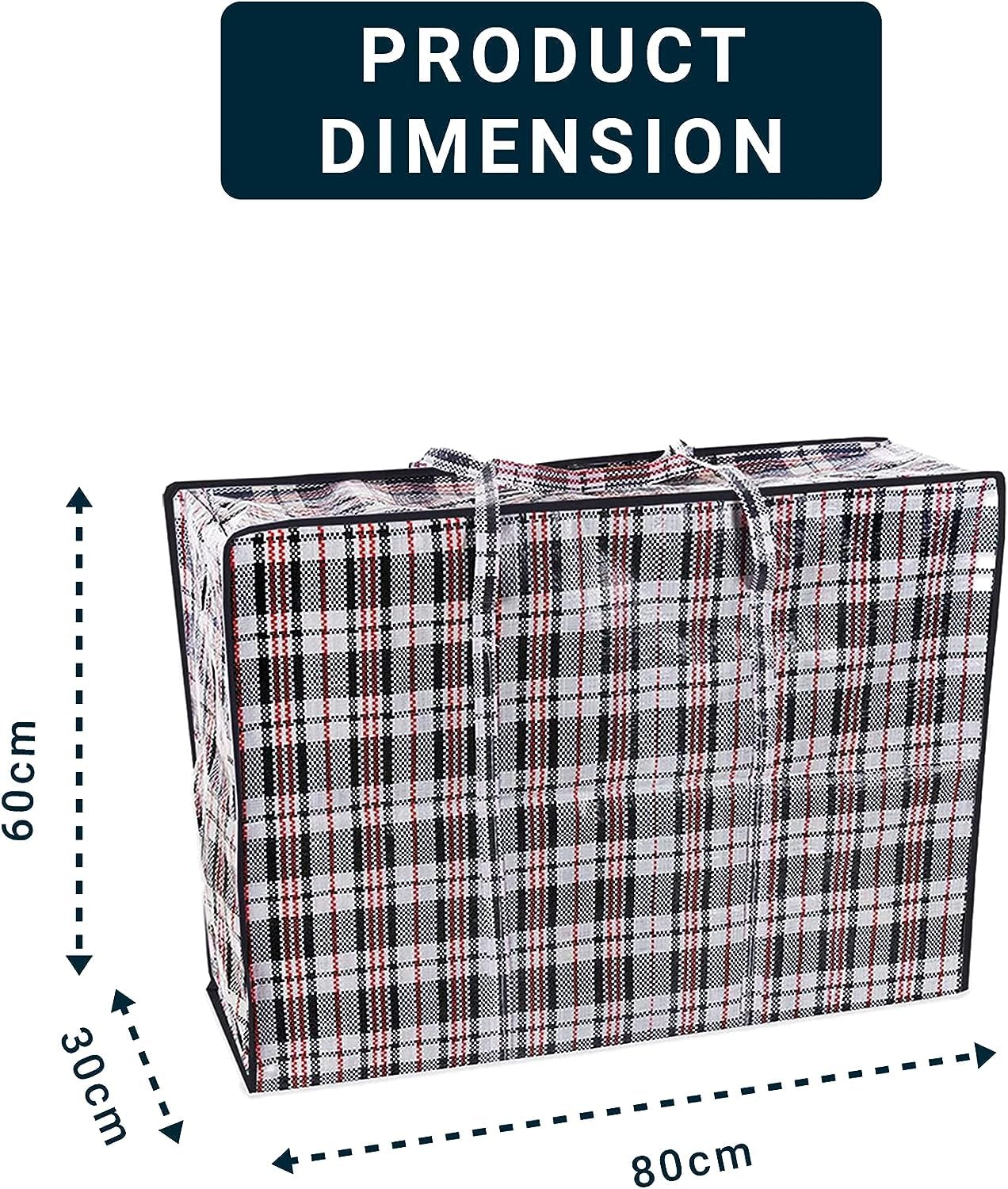 Extra Large Heavy Duty Waterproof Laundry Storage Bags with Zipper (5-Pack) - Multi-Colored Organizer for Travel, Camping & Home Use