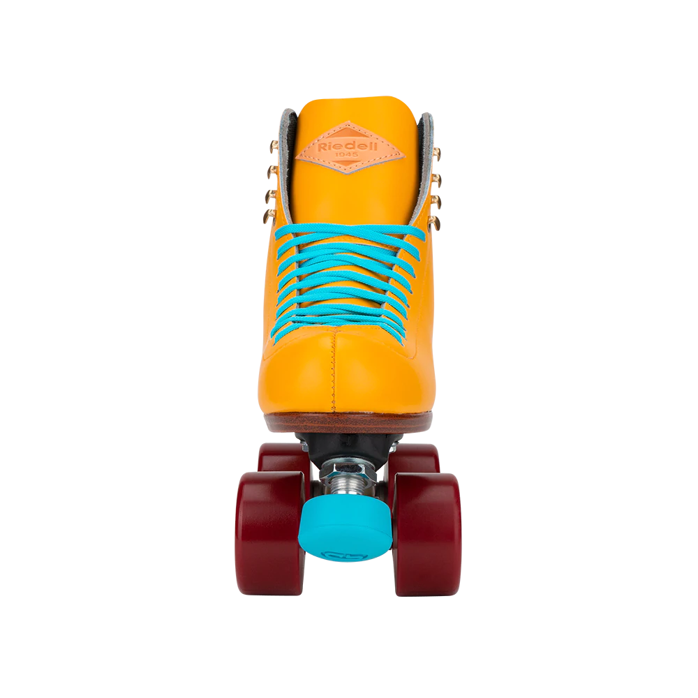 Riedell Crew Roller Skates - Turmeric Color - Women's & Men's Quad Roller Skates for Indoor & Outdoor Skating, Rink, Fitness & Retro Style
