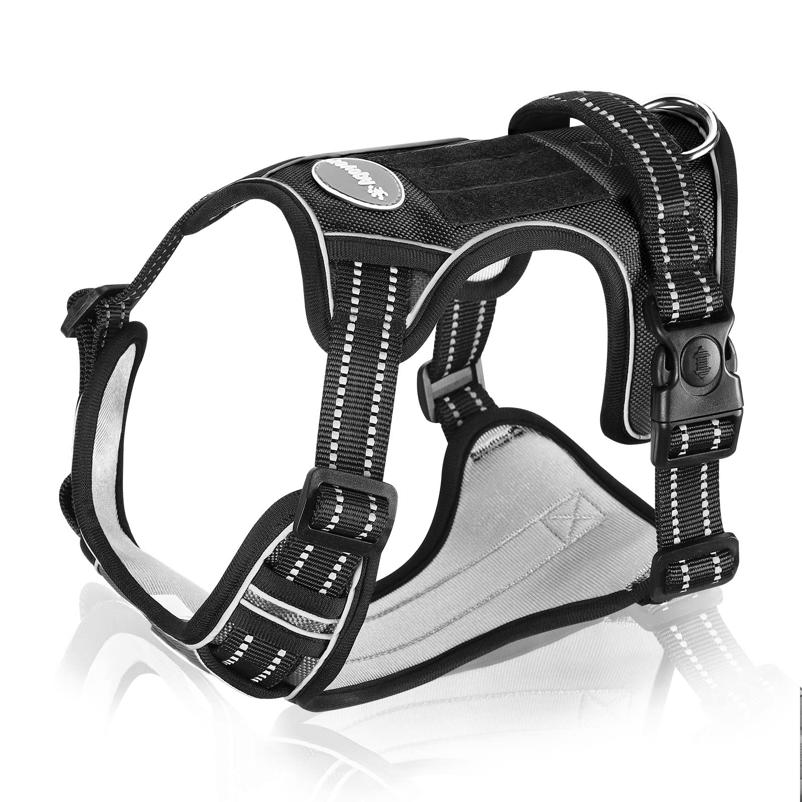No Pull Dog Harness with Reflective Strips & Padded Handles - Adjustable Pet Vest for Small Medium Large Dogs - Anti-Choke Design for Safe Walking, Running & Outdoor Adventures
