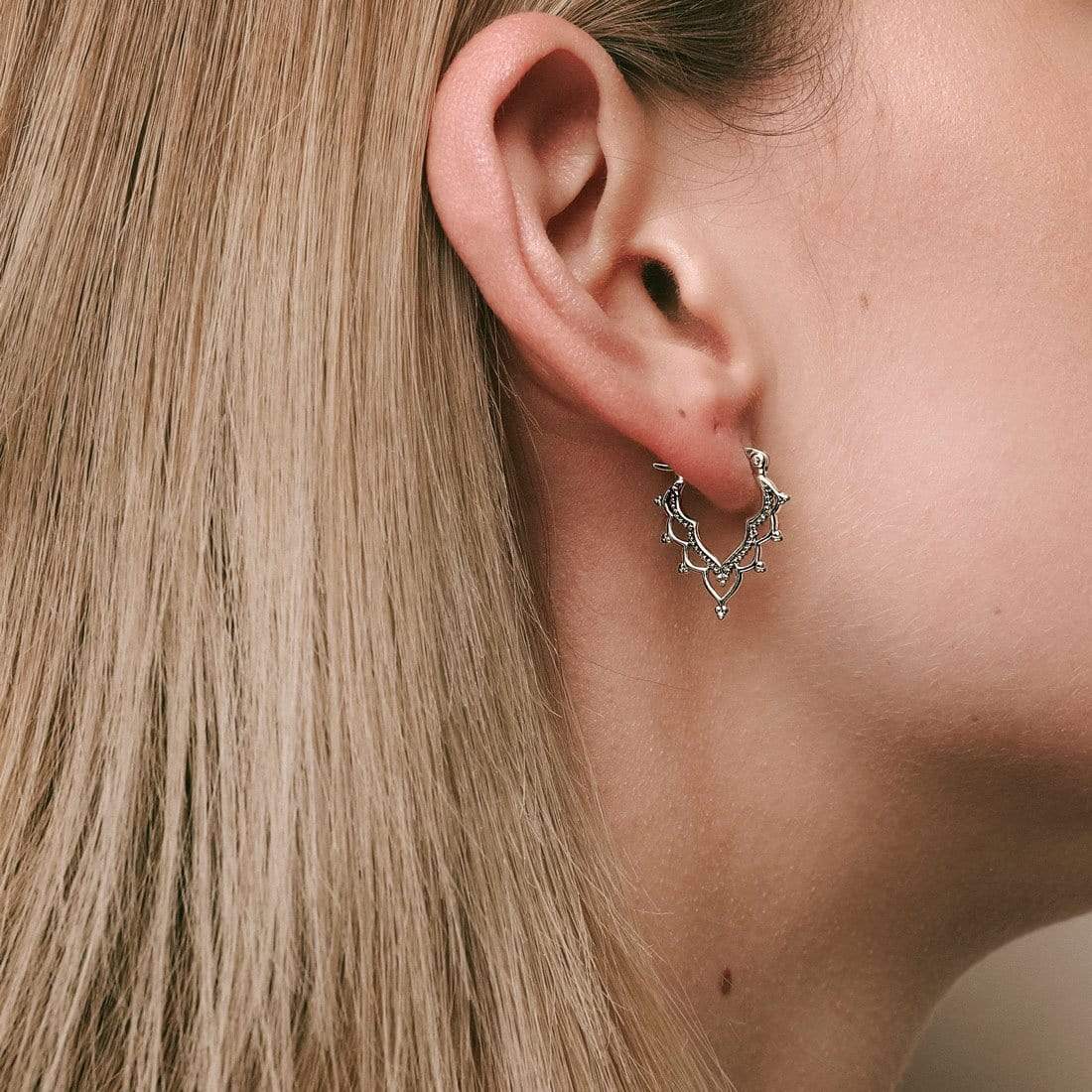 Golden Temple Sleepers - Comfortable and Stylish Earrings for Women, Hypoallergenic Stud Earrings for Everyday Wear, Perfect Gift for Her | Ideal for Work, Parties, and Casual Outfits