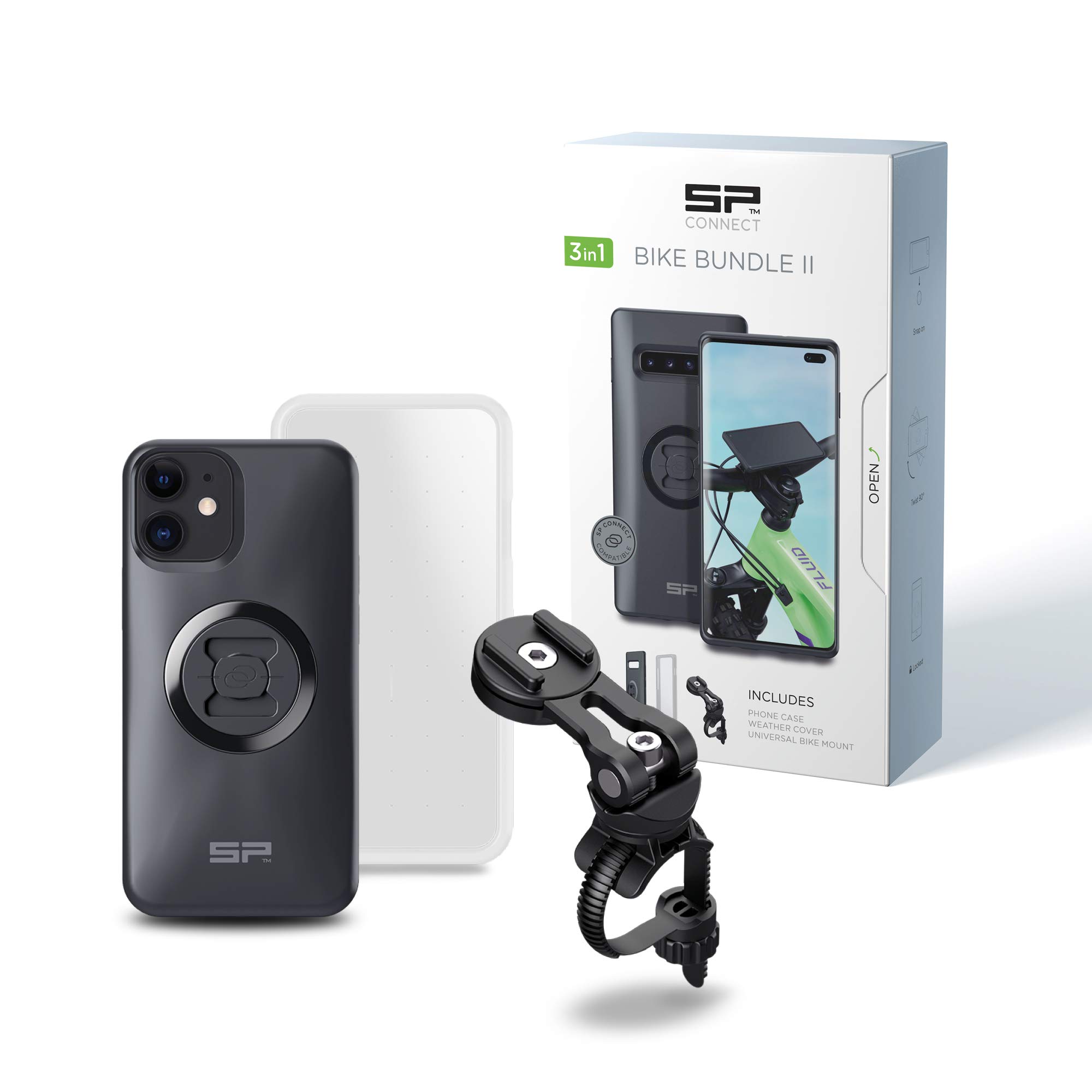 SP CONNECT Bike Phone Mount - Premium Universal Smartphone Holder for MTB, Road & E-Bike Cycling | Compatible with iPhone, Samsung & Android Phones | Secure Waterproof Phone Mount for Outdoor Adventures & Commuting