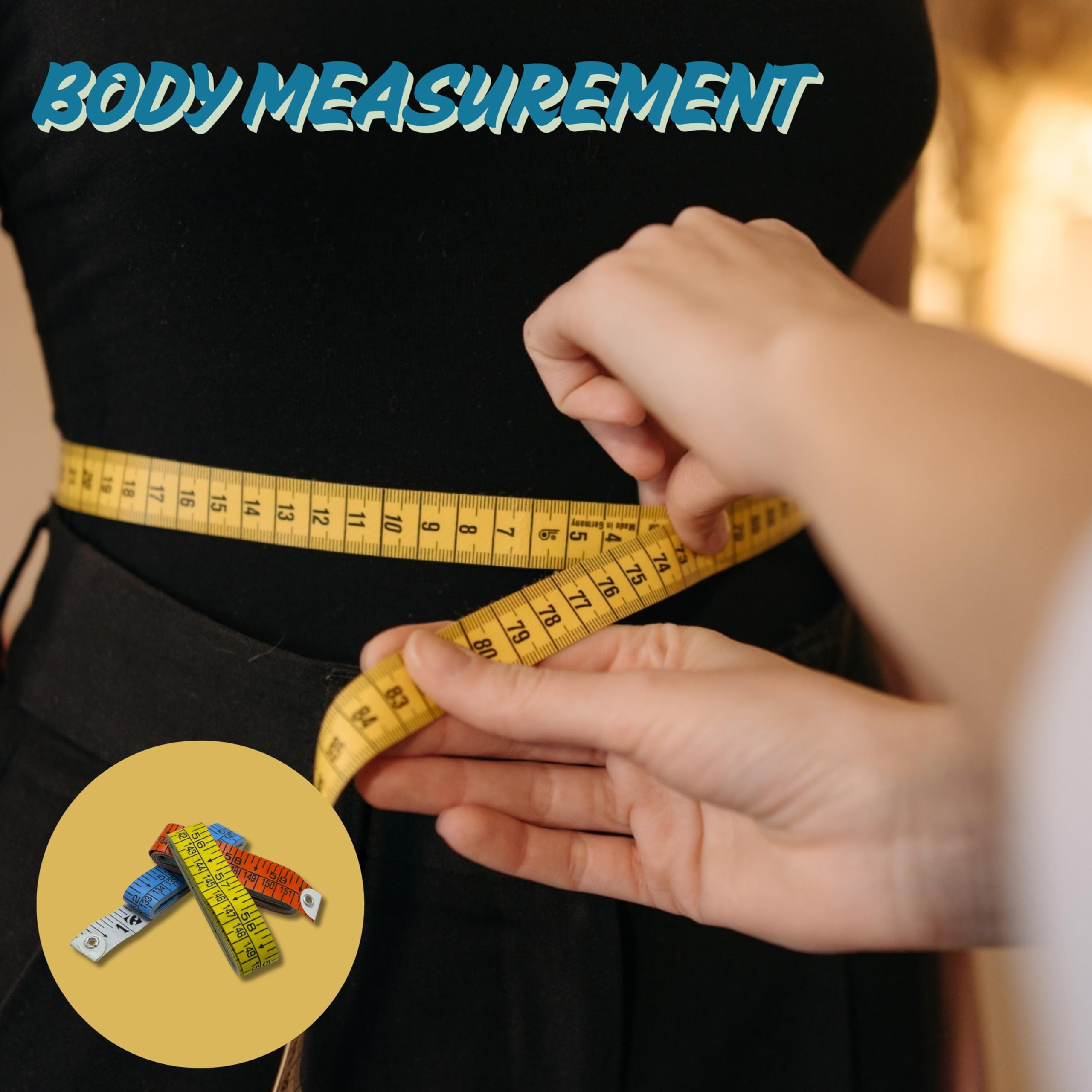 ZENITH 3-Pack Body Measuring Tape - 60 Inch Double-Sided Fiberglass Ruler, Flexible & Portable for Sewing, Dressmaking & Tailoring | Perfect for DIY Fashion Design, Weight Loss Tracking & Home Craft Projects