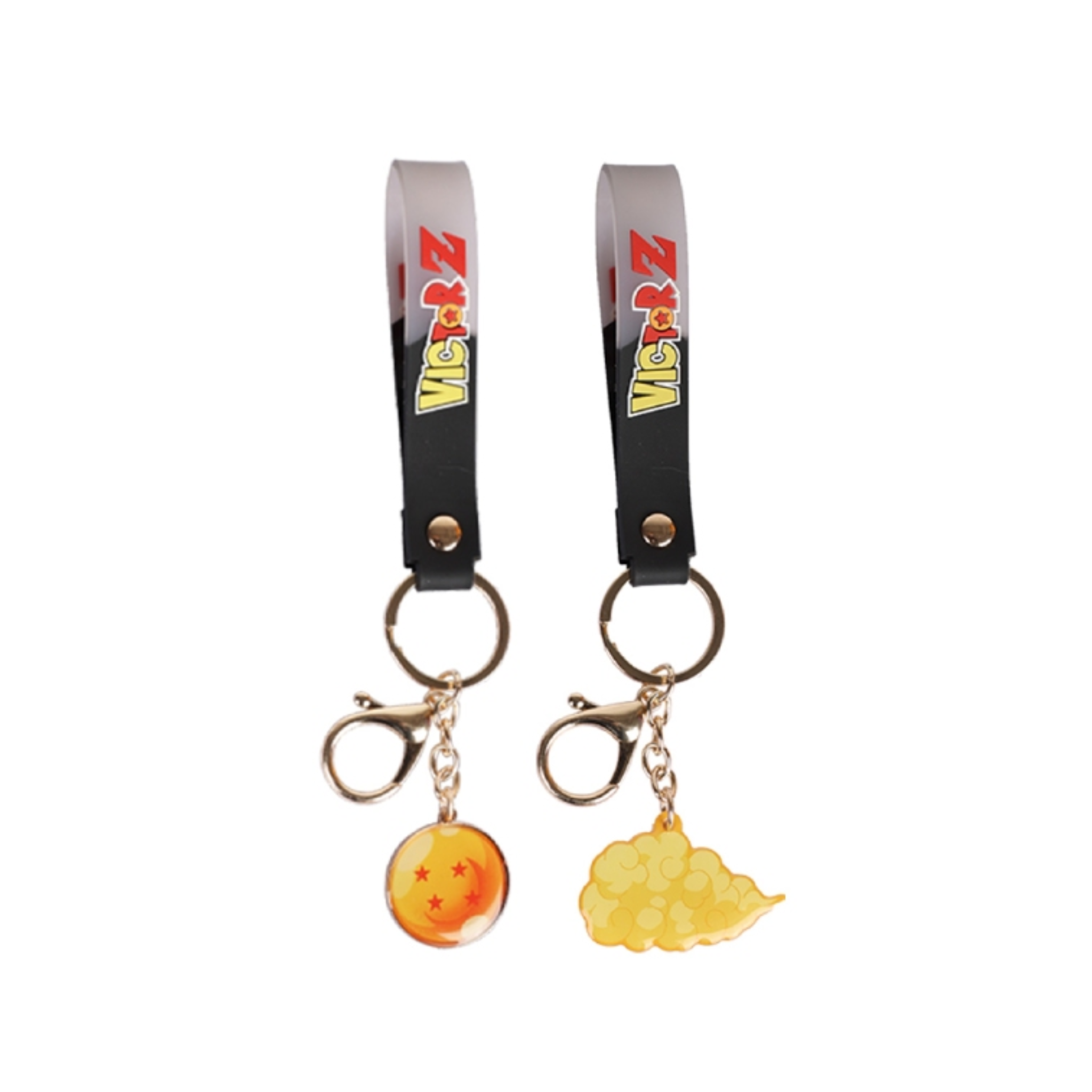 Victor x Dragon Ball Z PG6010DBZ CE Keychain - Official Dragon Ball Z Collectible Keyring [Black/Yellow] - Perfect for Anime Fans, Keychain Enthusiasts & Gift Giving