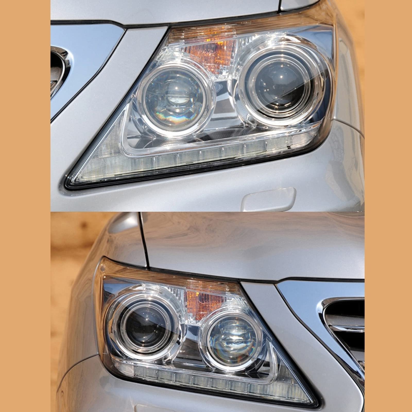 Lexus LX570 2011-2015 Car Headlight Lens Cover Replacement - Durable Front Headlight Lamp Shell for Improved Visibility | Perfect for Night Driving & Off-Road Adventures