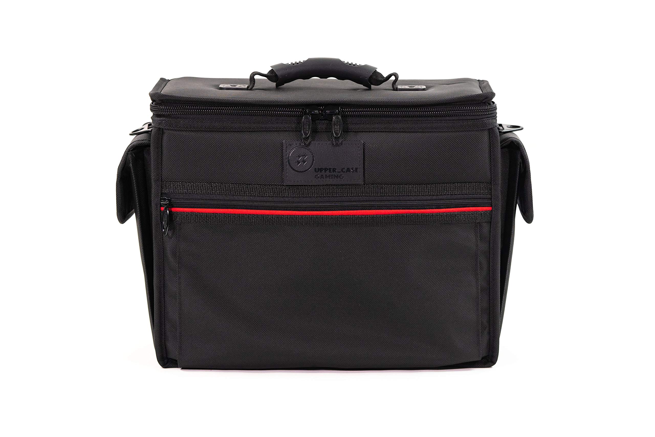 MCY Tournament Duo Gaming Bag for Nintendo Switch - Holds 8 Controllers, Adjustable Layout, ABS Hard Shell, Water Resistant (Black, 16x12x8) - Perfect for Travel, Tournaments & Gaming Events