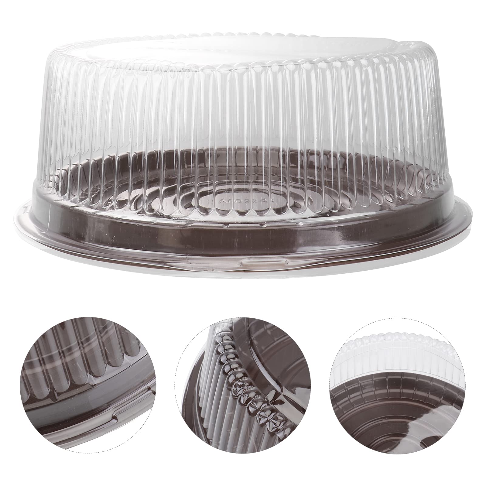 DOITOOL 10PCS 8-Inch Clear Plastic Cake Boxes - Disposable Transparent Pastry Containers for Cupcakes, Mooncakes, Desserts | Perfect for Bakery, Party Favors, Gift Packaging