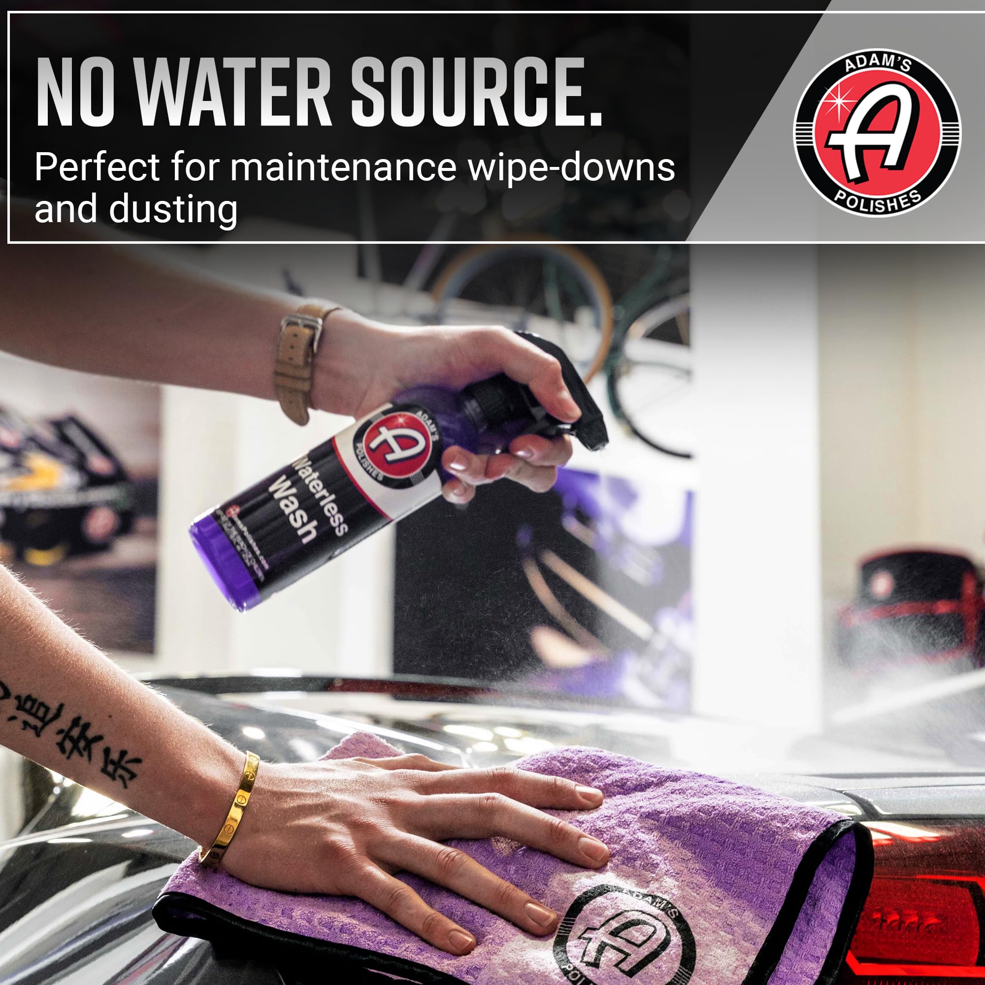 Adam's Waterless Car Wash Spray (5 Gallon) - Safe Ultra Slick Lubricating Formula for Car Detailing, Boat, Motorcycle & RV Cleaning | No Hose, Soap or Foam Cannon Needed | Perfect for Quick Wash, Road Trips & Water Conservation