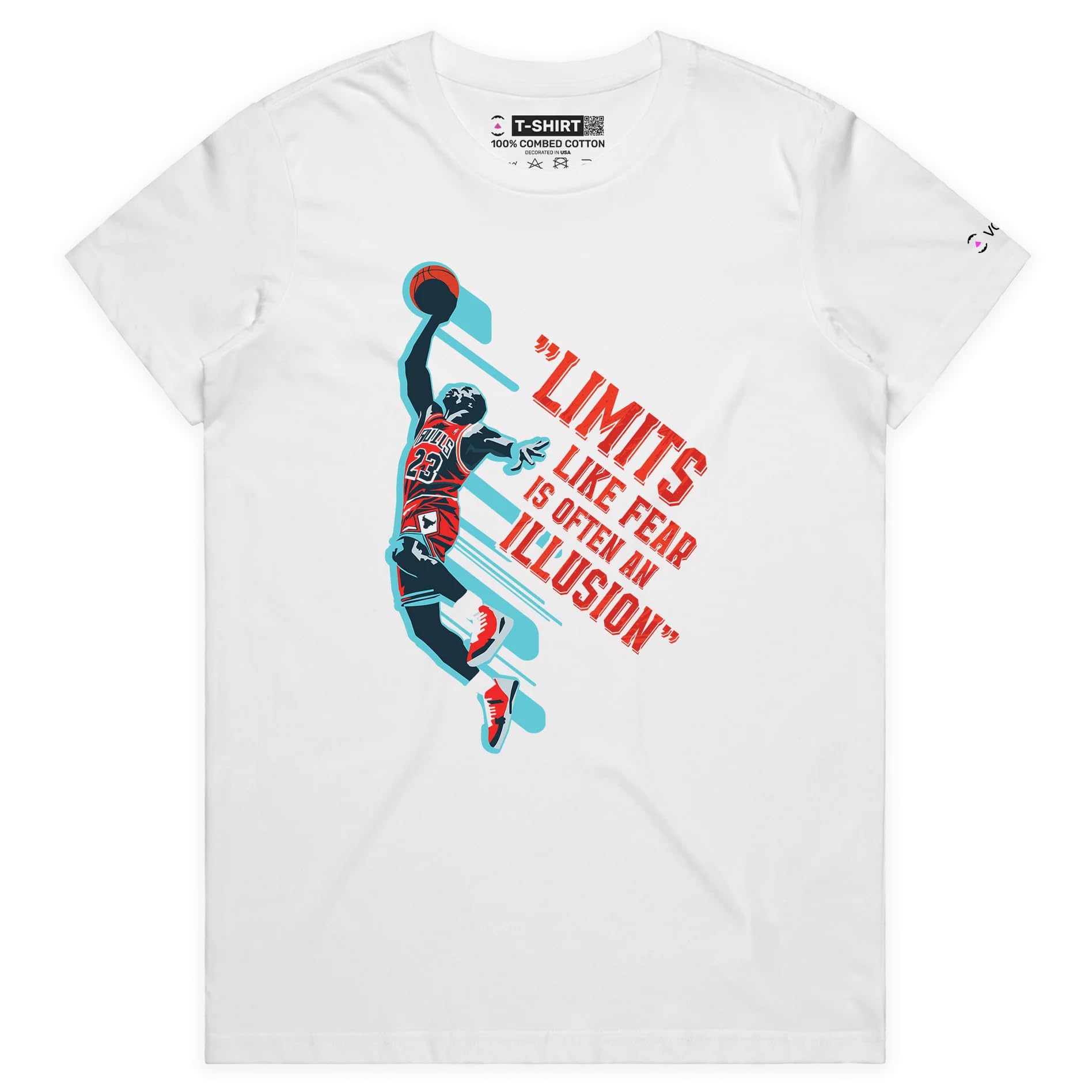 Michael Jordan No Limits Quote T-Shirt - Premium Graphic Chicago Bulls 23 Hall of Fame Basketball Tee for Men & Women - Perfect for Game Day, Gym Workouts & Streetwear Fashion