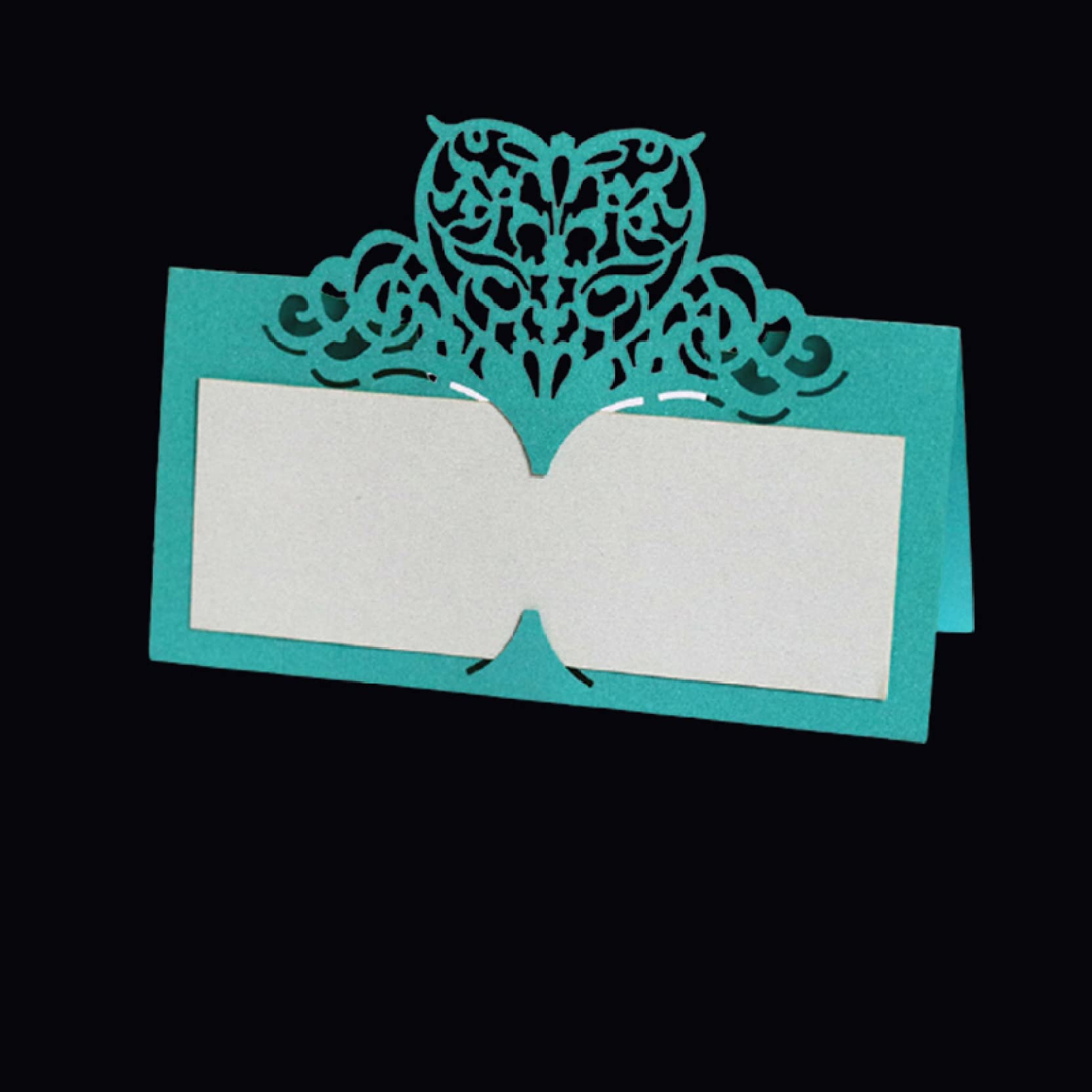 YURASIKU 50/100 Pcs Laser Cut Love Name Cards for Wedding Banquet, Birthday Party, Anniversary - Elegant Table Place Cards for Romantic Events & Special Occasions