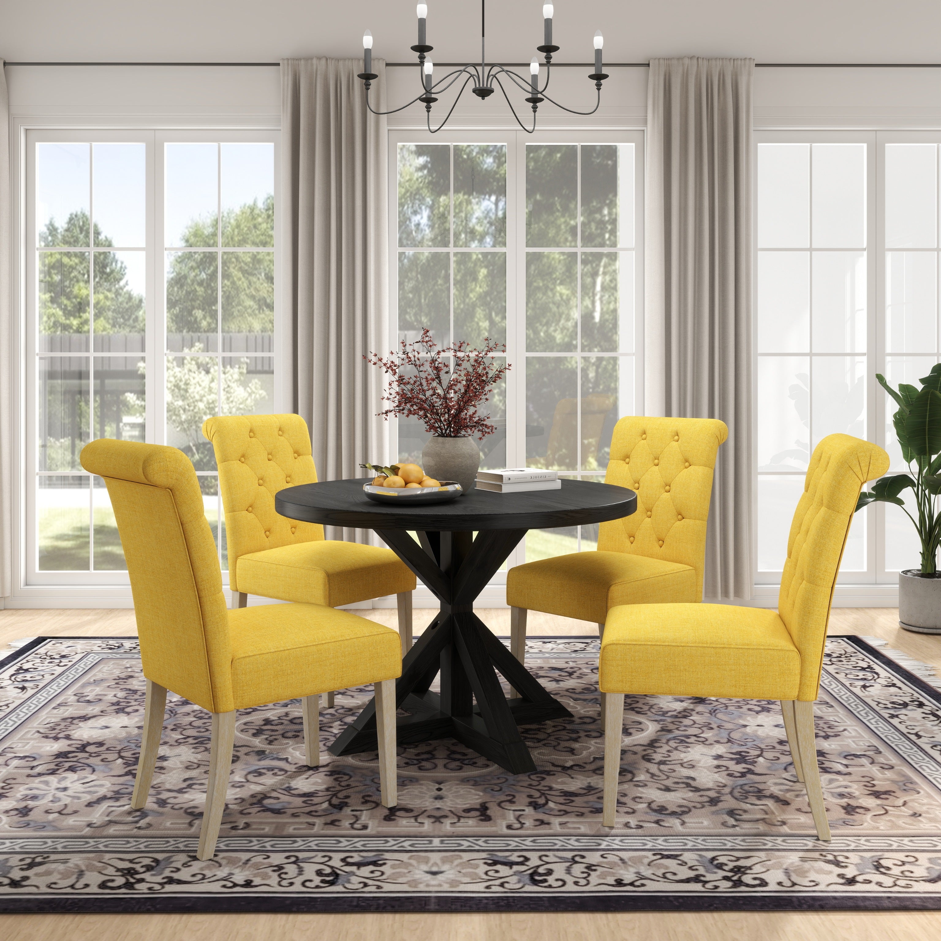Roundhill Furniture Banff 5-Piece Dining Set - 42
