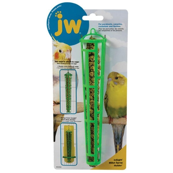 JW Insight Millet Spray Holder - Natural Bird Treat Holder for Parakeets, Finches & Canaries - Perfect for Cage Accessories & Bird Enrichment Activities