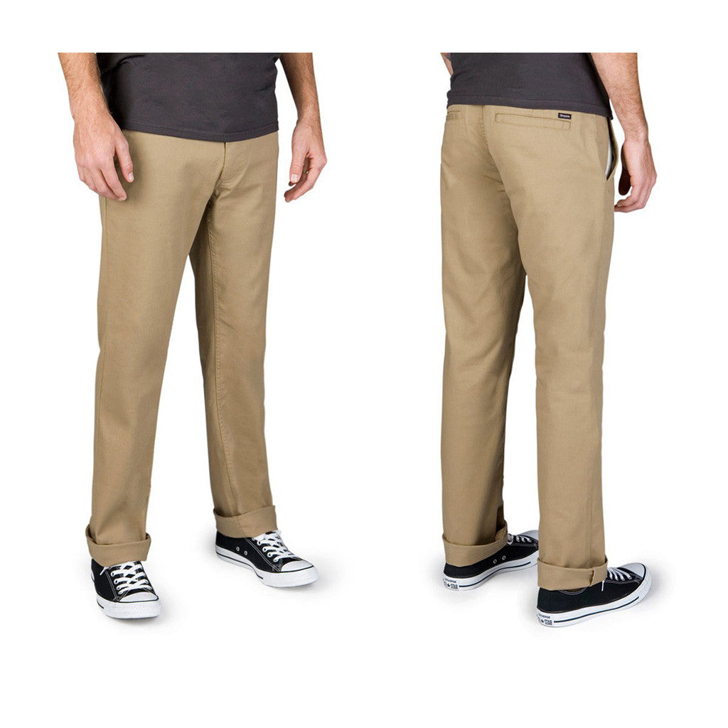 Brixton Reserve Chino Pants for Men - Classic Khaki Casual Trousers | Comfortable & Stylish for Work, Travel & Everyday Wear