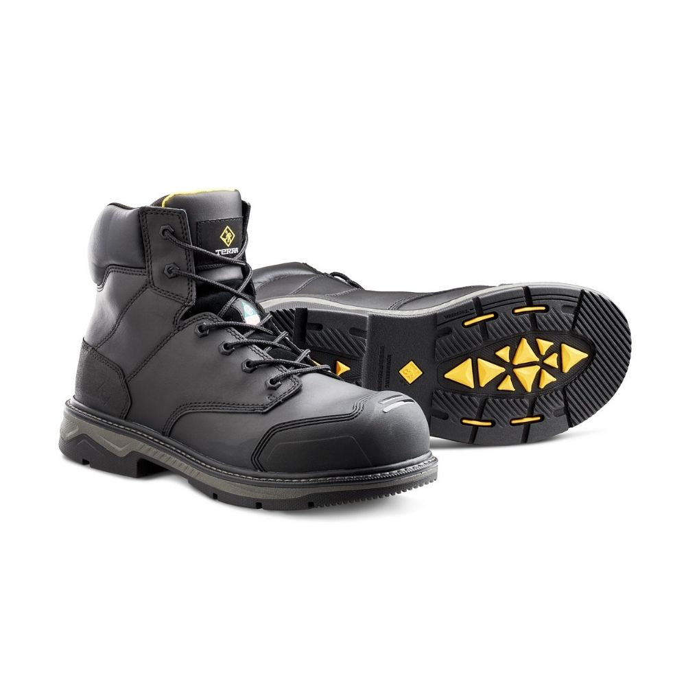Terra Patton TR0A4NS6BLK Unisex Steel Toe Work Boots - CSA Certified Safety Shoes for Construction & Industrial Use - Black