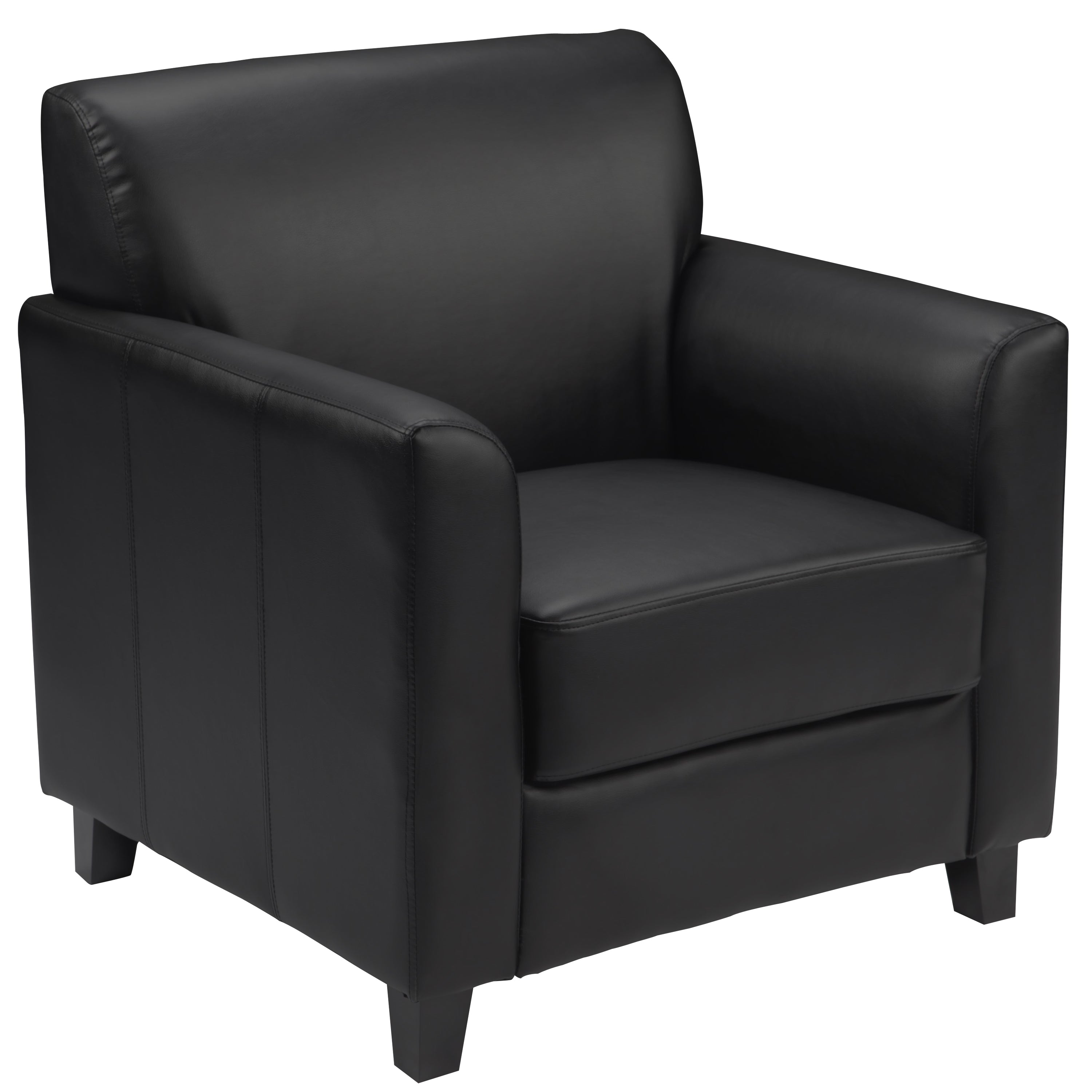 FLASH HERCULES Diplomat Series Black LeatherSoft Office Chair - Ergonomic Executive Desk Chair for Home & Business Use