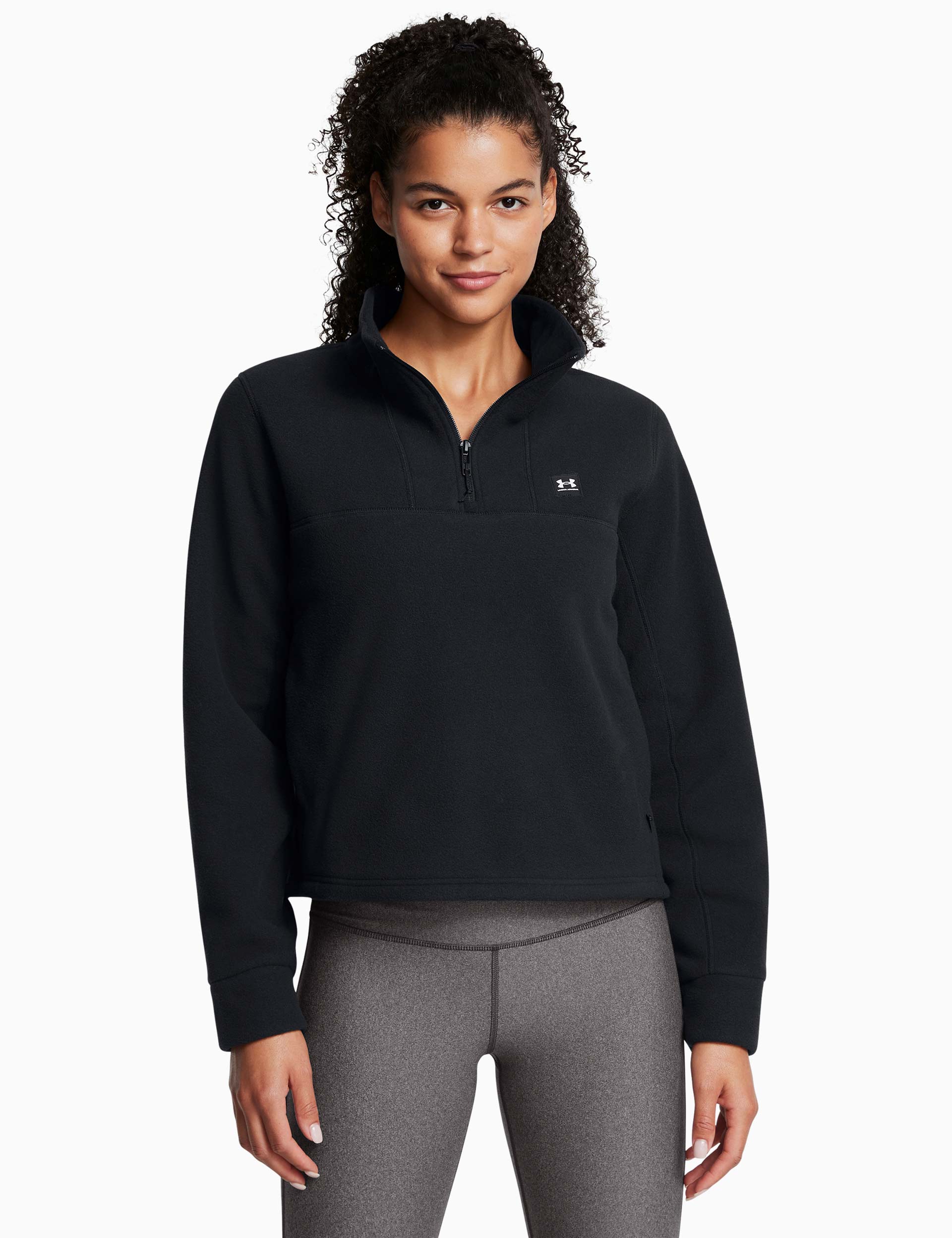 Expanse Fleece 1/2 Zip Pullover - Black | Warm & Comfortable Quarter Zip Fleece Jacket for Men & Women | Perfect for Hiking, Camping & Outdoor Activities