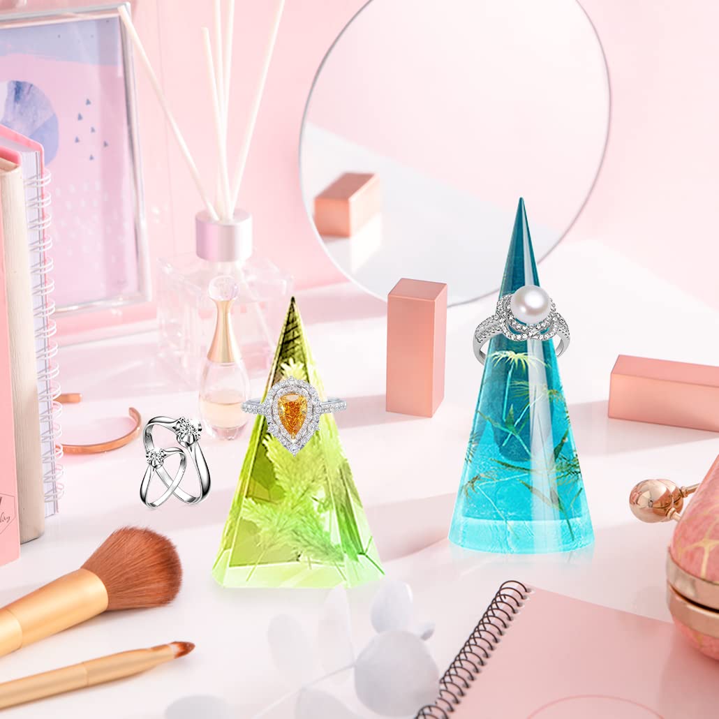 2Pcs Pyramid Resin Molds for DIY Crafts - 3D Silicone Candle Molds & Epoxy Casting Molds Set - Perfect for Making Pyramid Shaped Resin Ornaments, Home Decor, Wedding Centerpieces and Gift Making