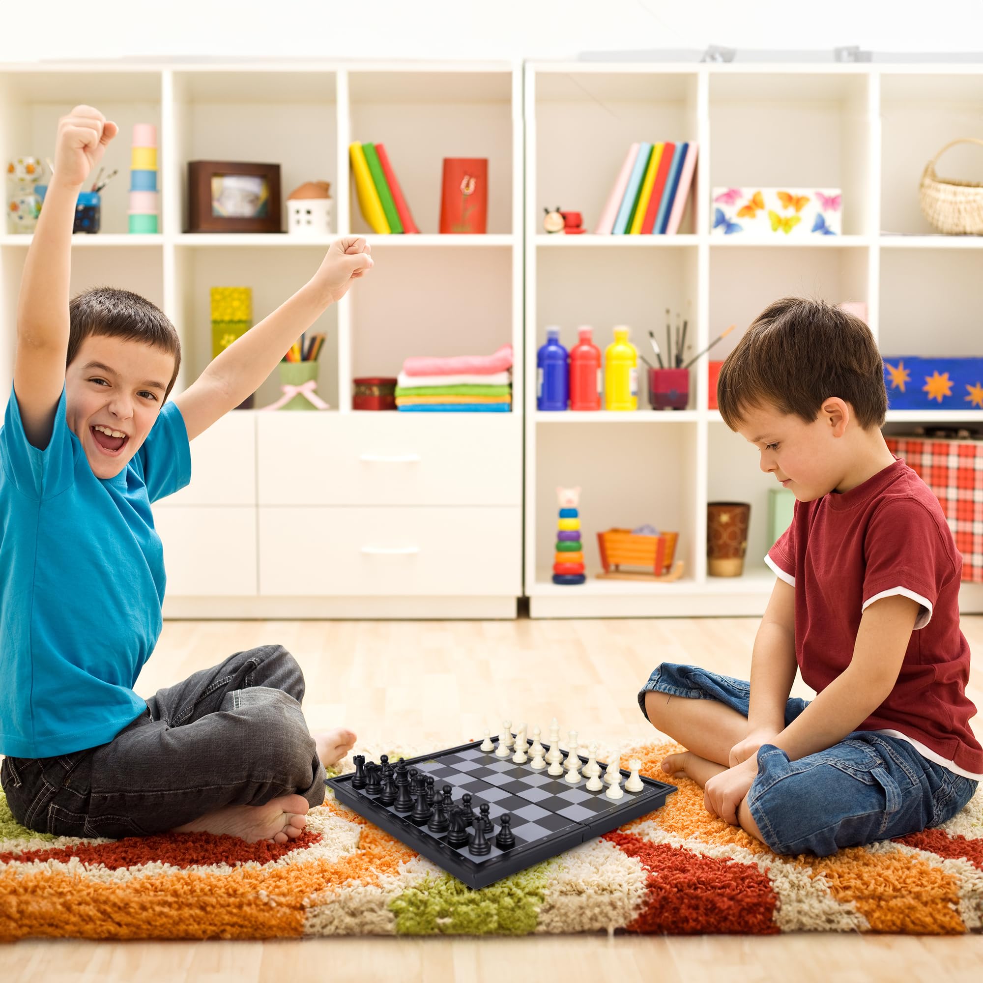 Magnetic Travel Chess Set - Foldable Portable Chess Board Game for Kids & Adults | Perfect for Road Trips, Camping, Office & Home Entertainment | Fun Educational Travel Toy & Desktop Game