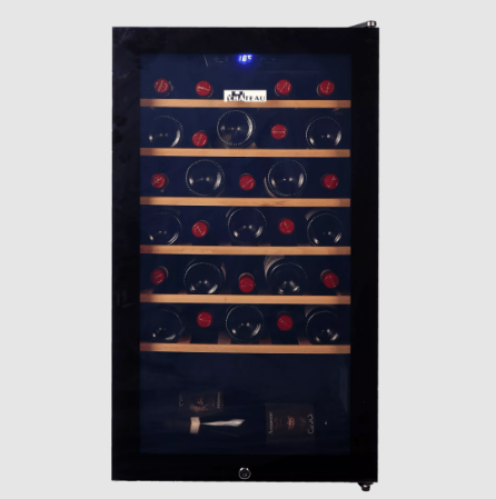 Chateau CW 343ES AT 34 Bottle Wine Cooler - Premium Freestanding Wine Refrigerator for Home, Bar, or Restaurant Use