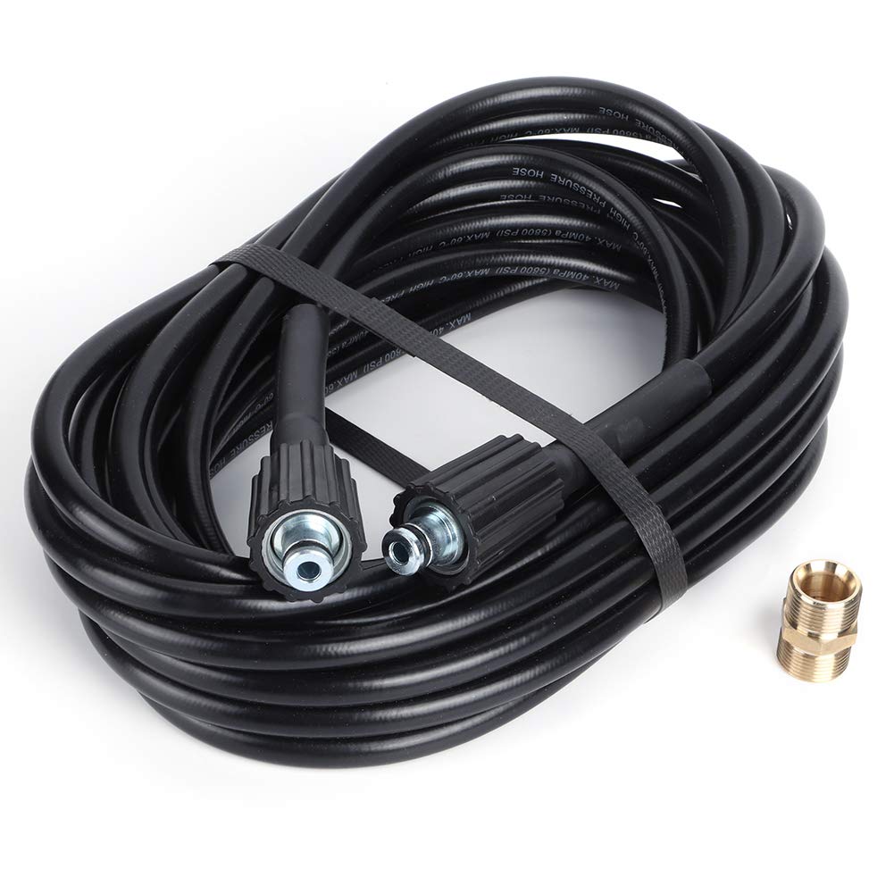 **Kuuleyn 10m/32.8ft High Pressure Garden Hose with M22 Female Thread & Male Adapter - Heavy Duty Water Hose for Cleaning, Car Washing, and Outdoor Pressure Washing**