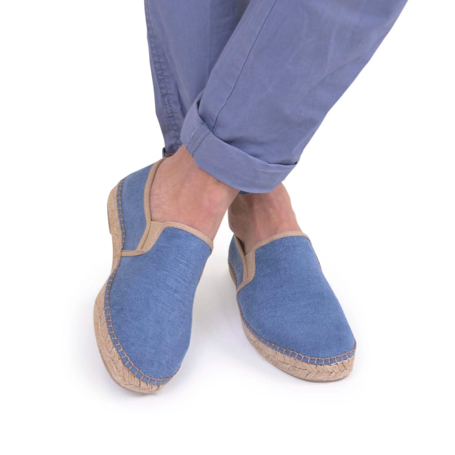 Men's Plain Canvas Espadrilles - Comfortable Casual Slip-On Shoes for Summer | Perfect for Beach, Vacation & Everyday Wear - Dallas Collection