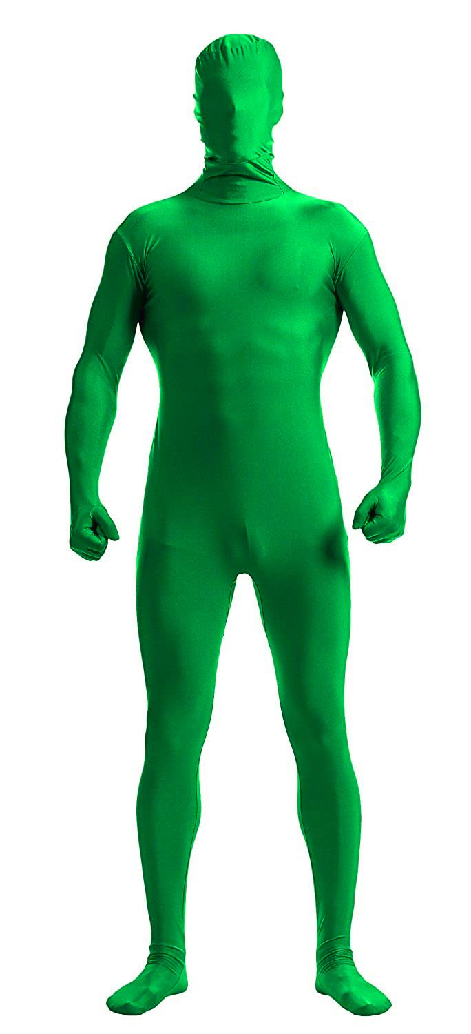 Green Spandex Full Body Zentai Suit for Cosplay, Halloween & Performance - Stretchy & Comfortable Costume for Adults