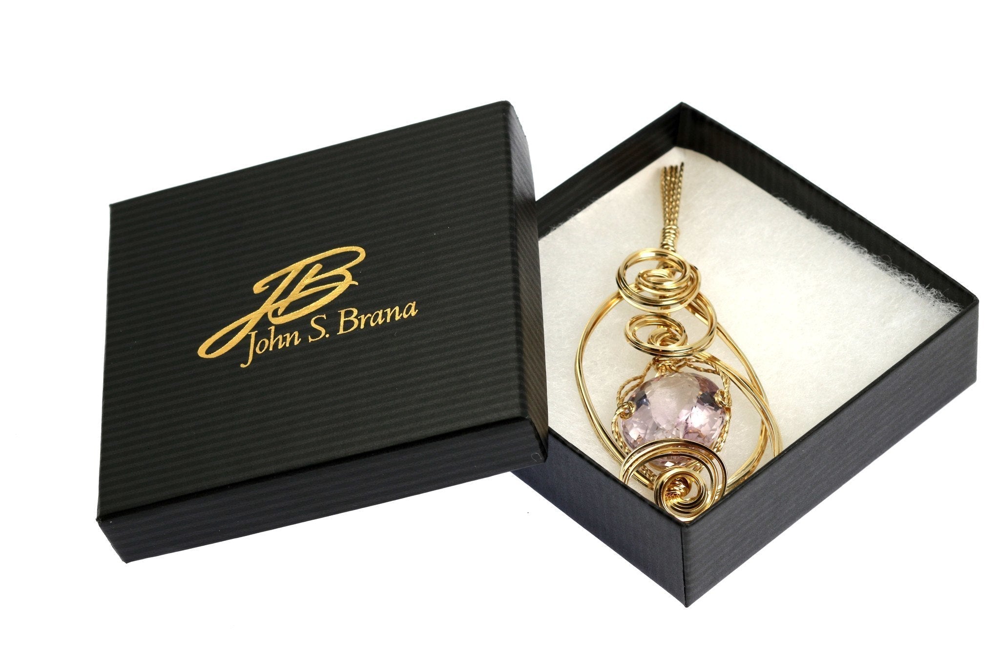 42 CT Cushion Cut Amethyst Pendant - 14K Gold Filled Wire Wrapped Jewelry for Women - Elegant Necklace Gift for Birthday, Anniversary & Special Occasions