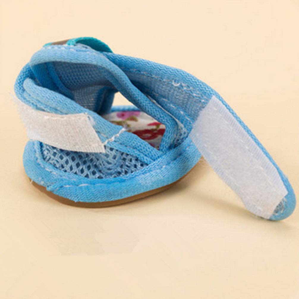 Breathable Mesh Dog Boots for Small Dogs - 4pcs Summer Dog Shoes with Anti-Slip Soles - Perfect for Puppy Walking, Beach Trips & Hot Pavement Protection