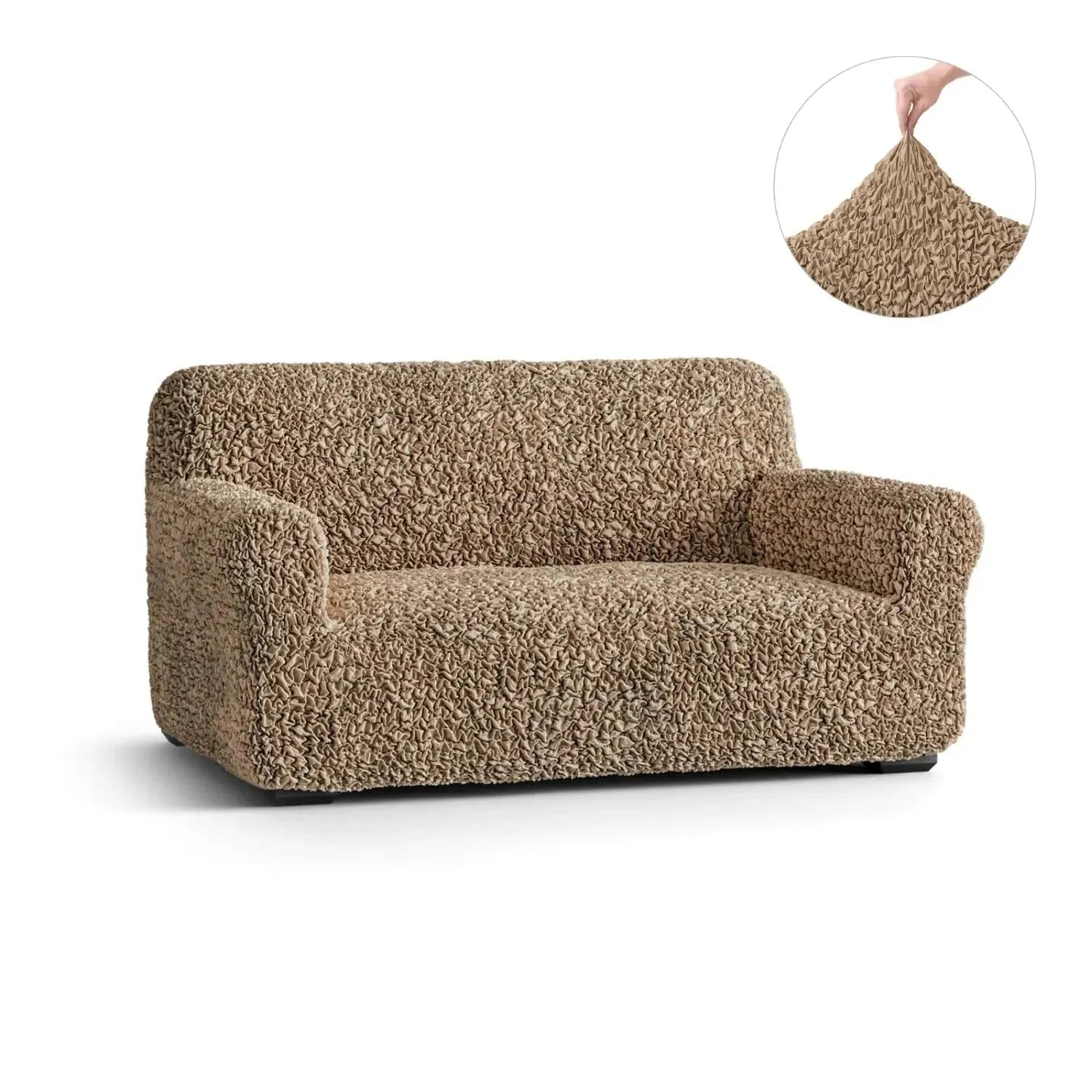 2 Seater Loveseat Slipcover - Fuco Premium Cotton Collection | Perfect for Living Room, Bedroom & Home Decor