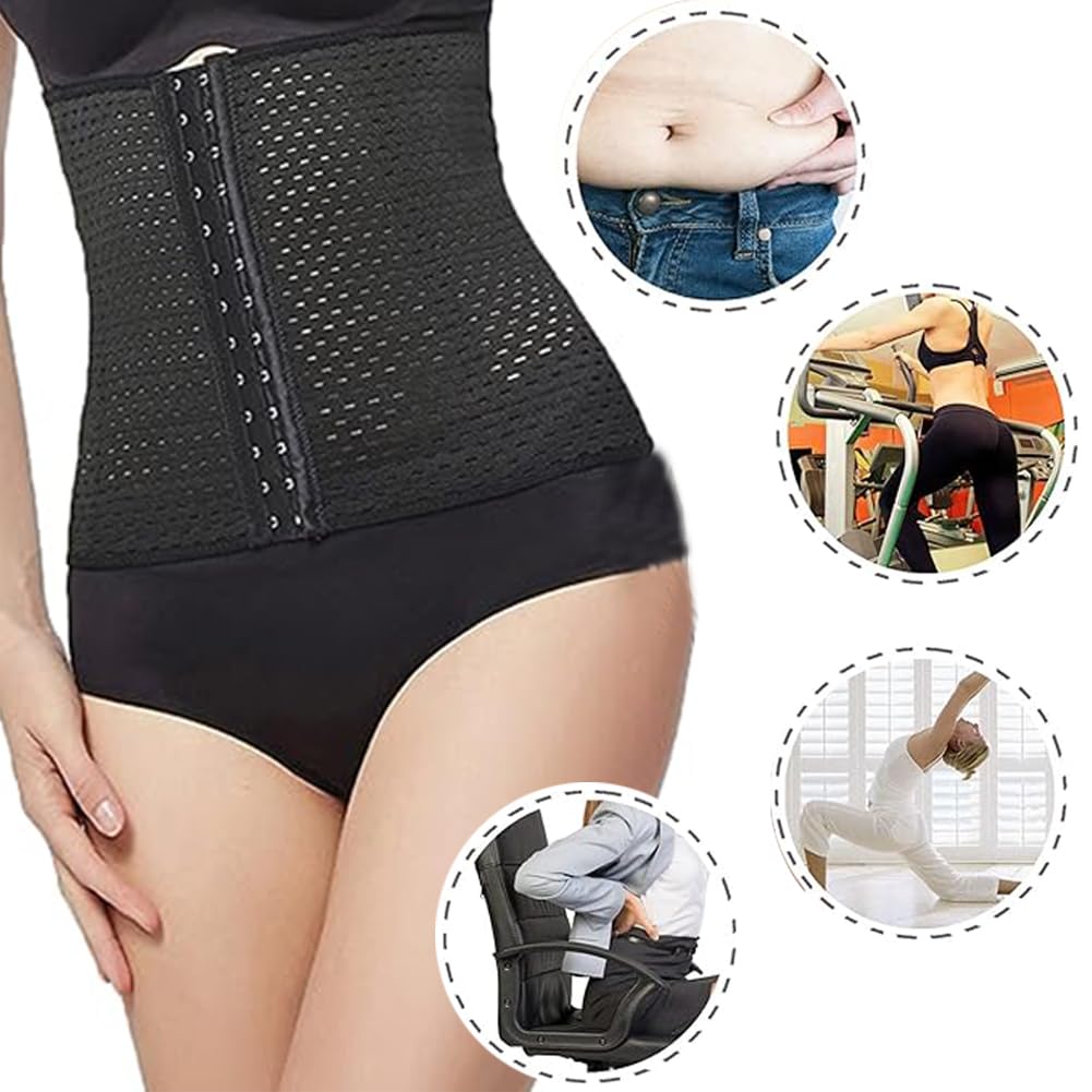 Youloveit Women's Waist Trainer Corset - Steel Boned Tummy Control Body Shaper with Adjustable Hooks for Everyday Wear | Perfect for Workouts, Postpartum Recovery & Special Occasions