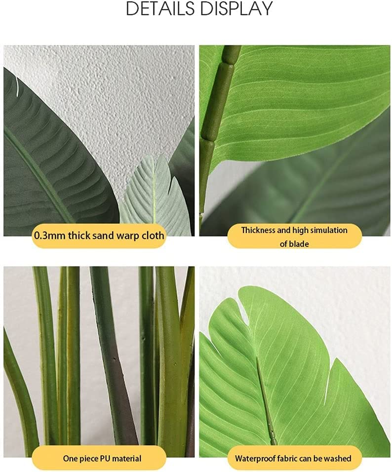 Realistic Artificial Banana Tree - 6ft Tall Faux Green Banana Plant for Indoor Decor, Living Room, Office, and Home Styling - Perfect for Tropical Themed Spaces and Housewarming Gifts
