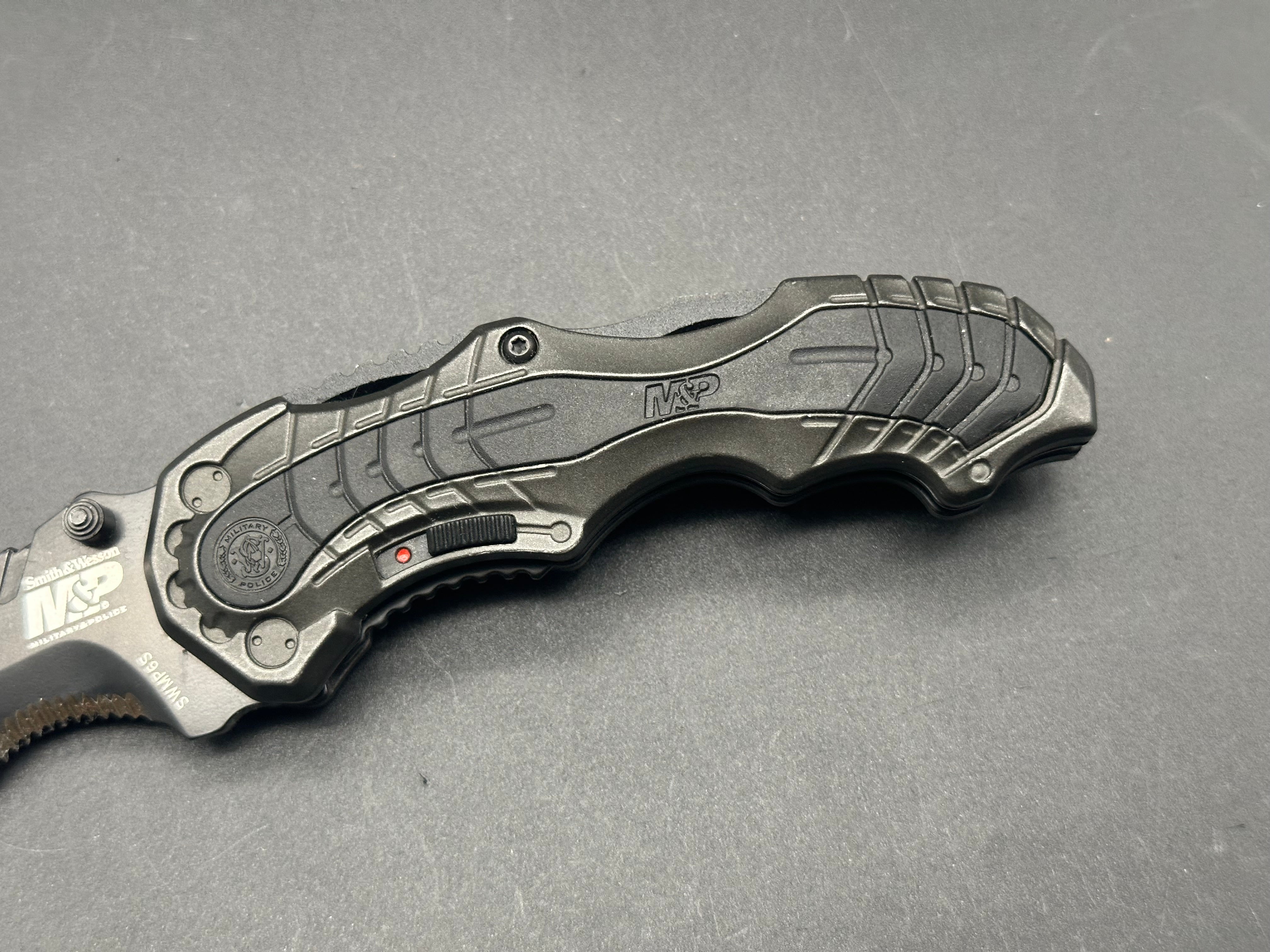 Smith & Wesson M.A.G.I.C. Assisted Opening Clip Point Folding Knife - Tactical EDC Pocket Knife for Outdoor, Camping, Hiking & Everyday Carry (EDC)