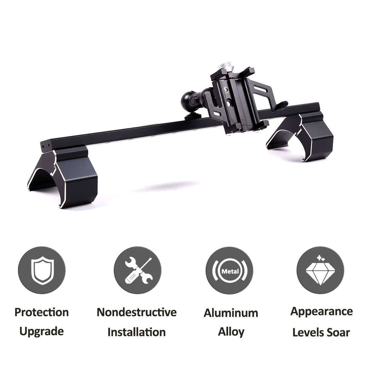 Universal Car Phone Holder Mount for Land Rover Defender 90/110/130 (2020-2025) - Adjustable Center Console Phone Stand with Non-Slip Grip, Compatible with iPhone & Android - Perfect for GPS Navigation & Hands-Free Driving