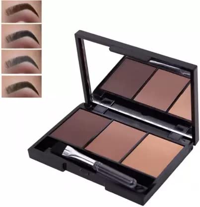Wiffy 3-in-1 Eyebrow Palette - Best Professional Eyebrow Kit for Perfect Brows | Waterproof Eyebrow Powder, Pencil & Highlighter | Ideal for Daily Makeup, Salon Use & Travel