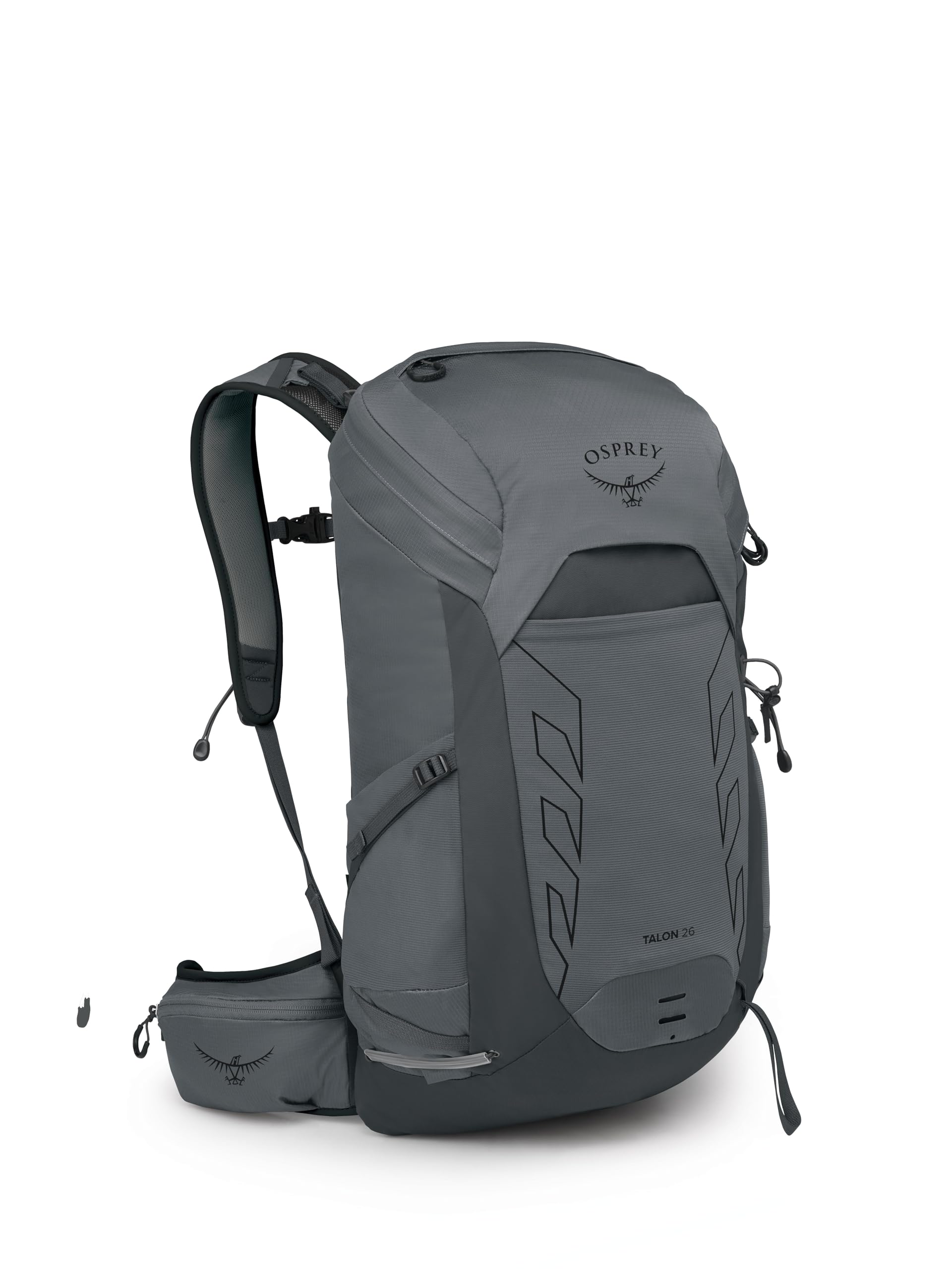 Osprey Talon 26L Men's Lightweight Hiking Backpack with Hipbelt - Water-Resistant Daypack for Outdoor Adventures, Travel & Trekking | Phantom Grey/Dark Charcoal