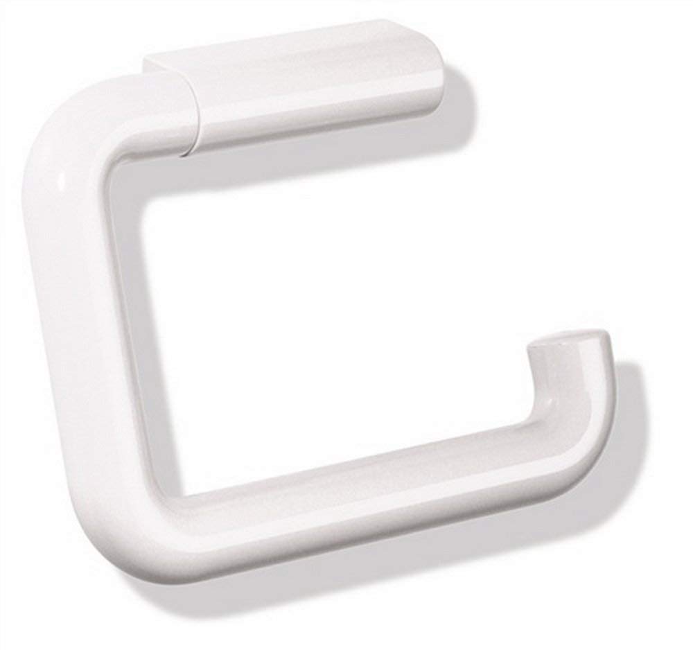 Heinrich Wilke 477.21.100 99 Toilet Paper Holder - Pure White Chrome Bathroom Tissue Roll Stand - Durable & Stylish for Home, Office, Hotel Restroom Decor