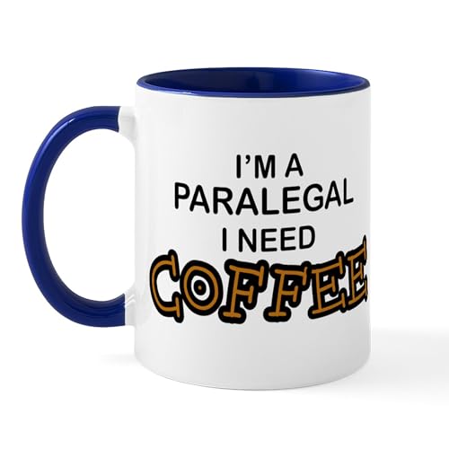 White/Navy Inside - Paralegal Need Coffee Mug