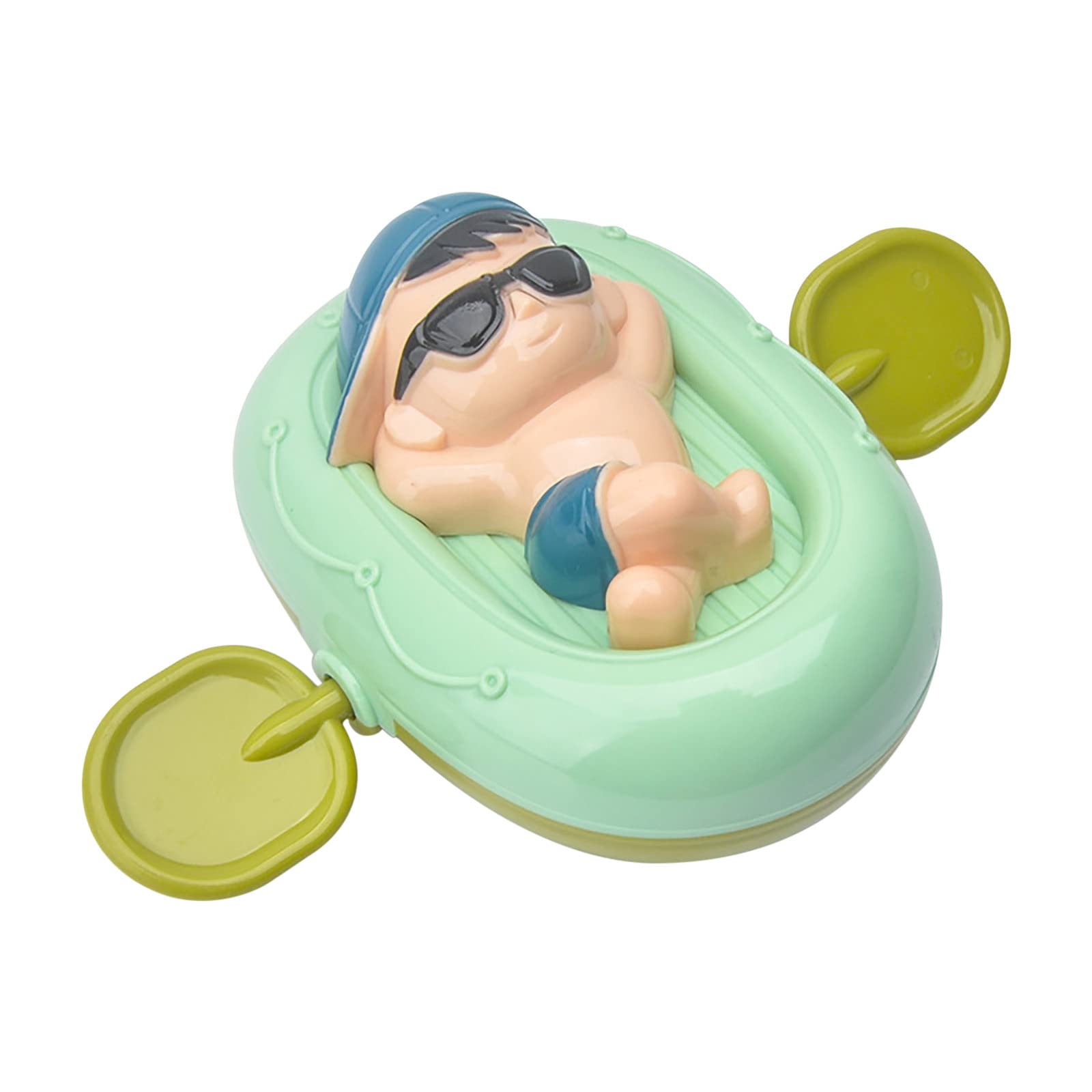 **Wind-Up Crab Bath Toys for Toddlers - Floating Bathtub & Pool Toys for Boys & Girls - Fun Swimming & Bath Time Water Play (Green Yacht) - Perfect for Kids' Bathtime, Pool Parties & Sensory Play**