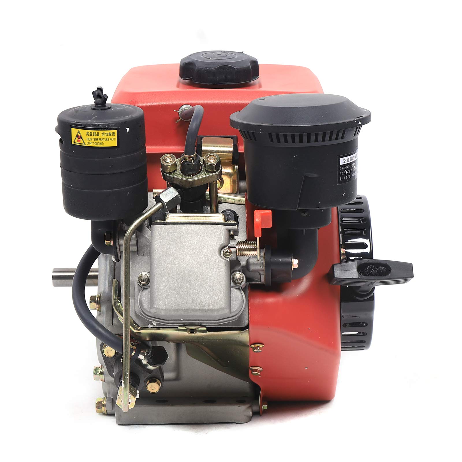 196CC 4-Stroke Air-Cooled Single Cylinder Gasoline Engine with Recoil Starter - Compatible with Micro Tillers, Lawn Mowers & Brush Cutters - Ideal for Small Farm Equipment, Landscaping & Gardening Tools