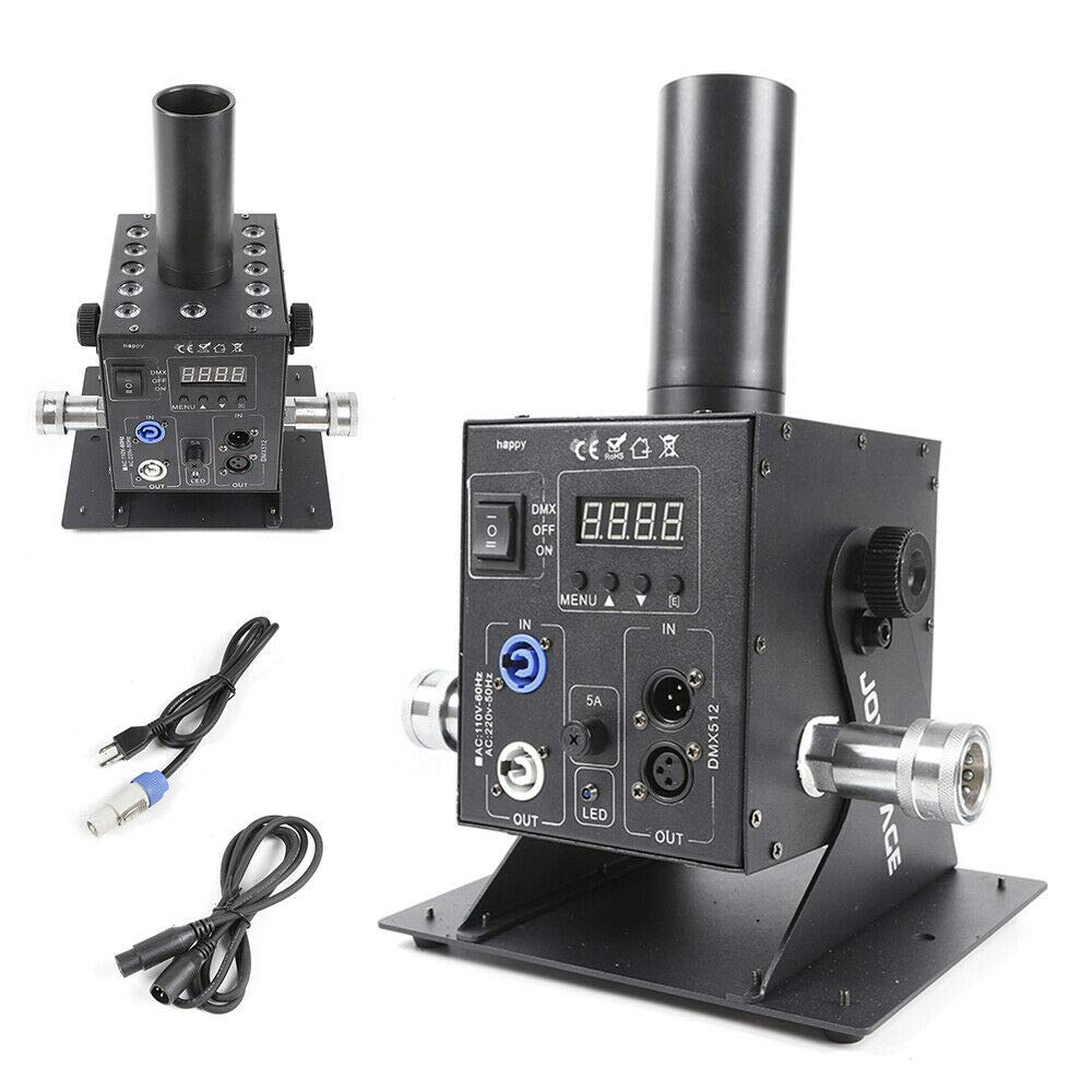 Professional LED CO2 Jet Fog Machine with DMX Control - 360° Adjustable Nozzle for Stage Lighting, DJ Shows, Halloween & Party Effects (Smoke Machine)